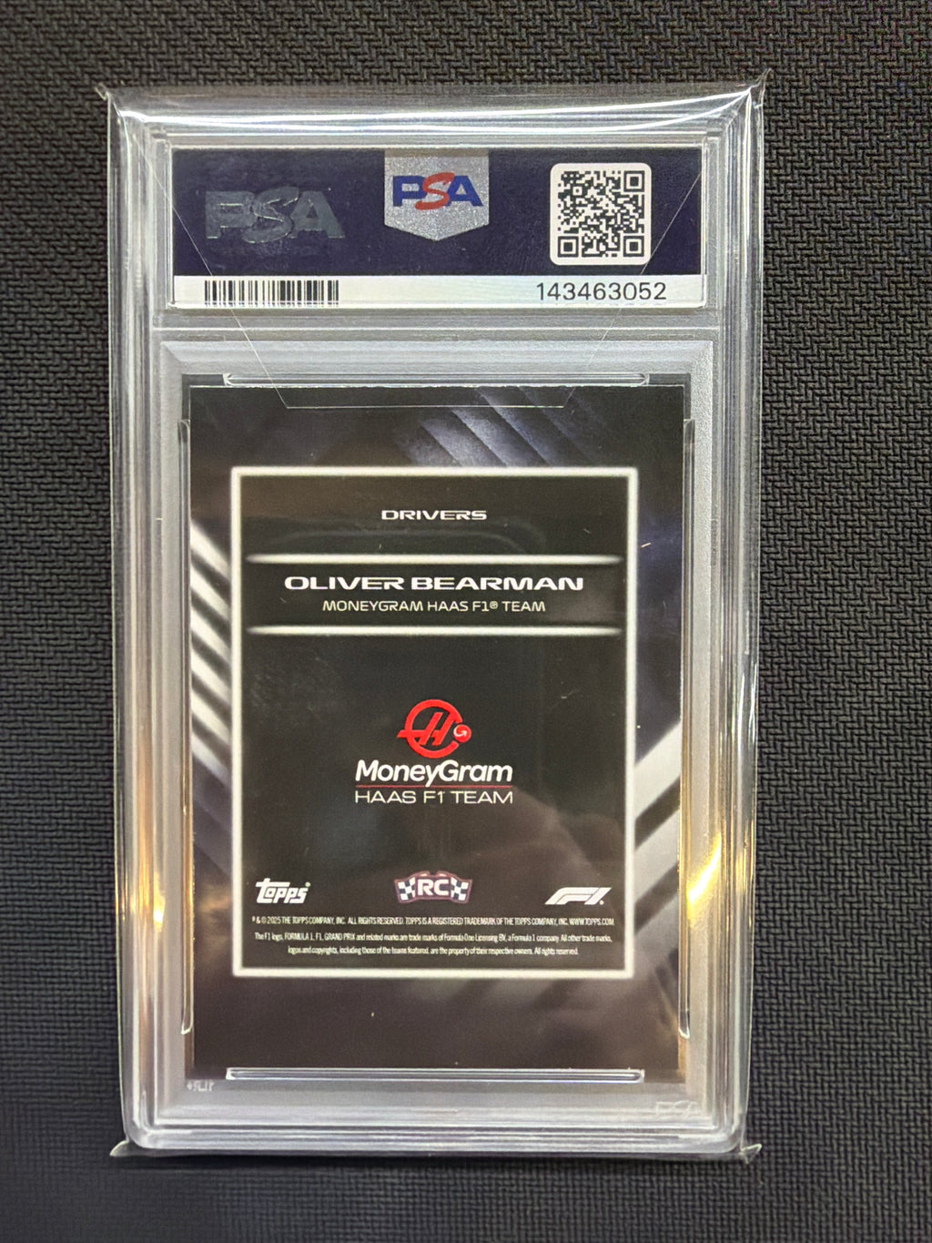 2025 Topps Lights Out Oliver Bearman Drivers PSA 10 Rookie