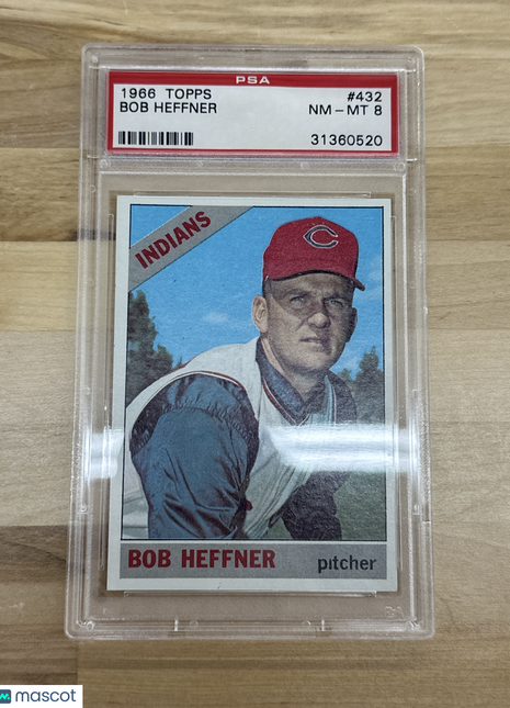 1966 Topps Bob Heffner #432 PSA 8