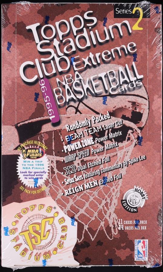 1995-96 Topps Stadium Club Series 2 Basketball Hobby Box - 24ct Packs