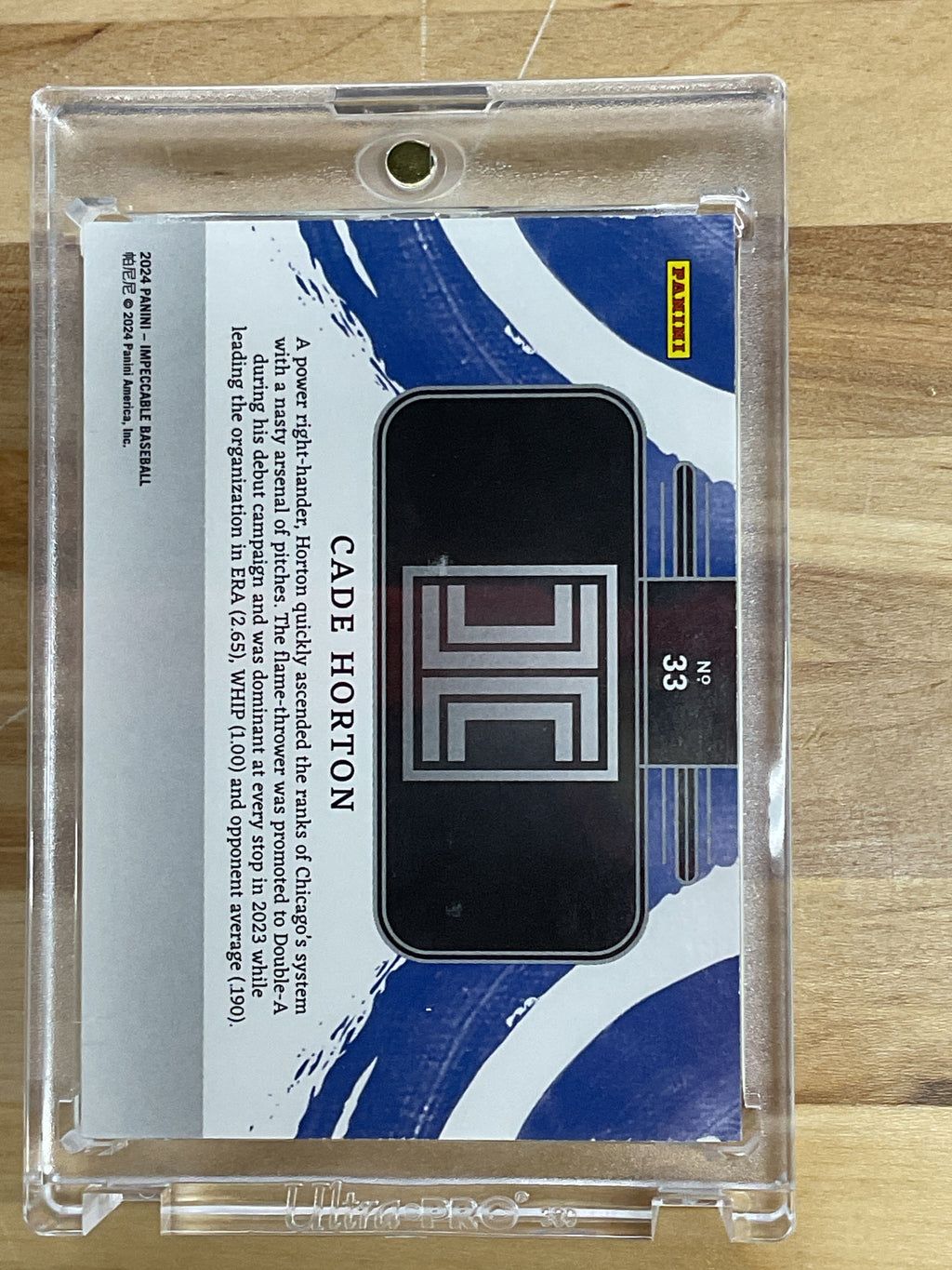 2024 Panini Impeccable Cade Horton Bar /25 Cubs