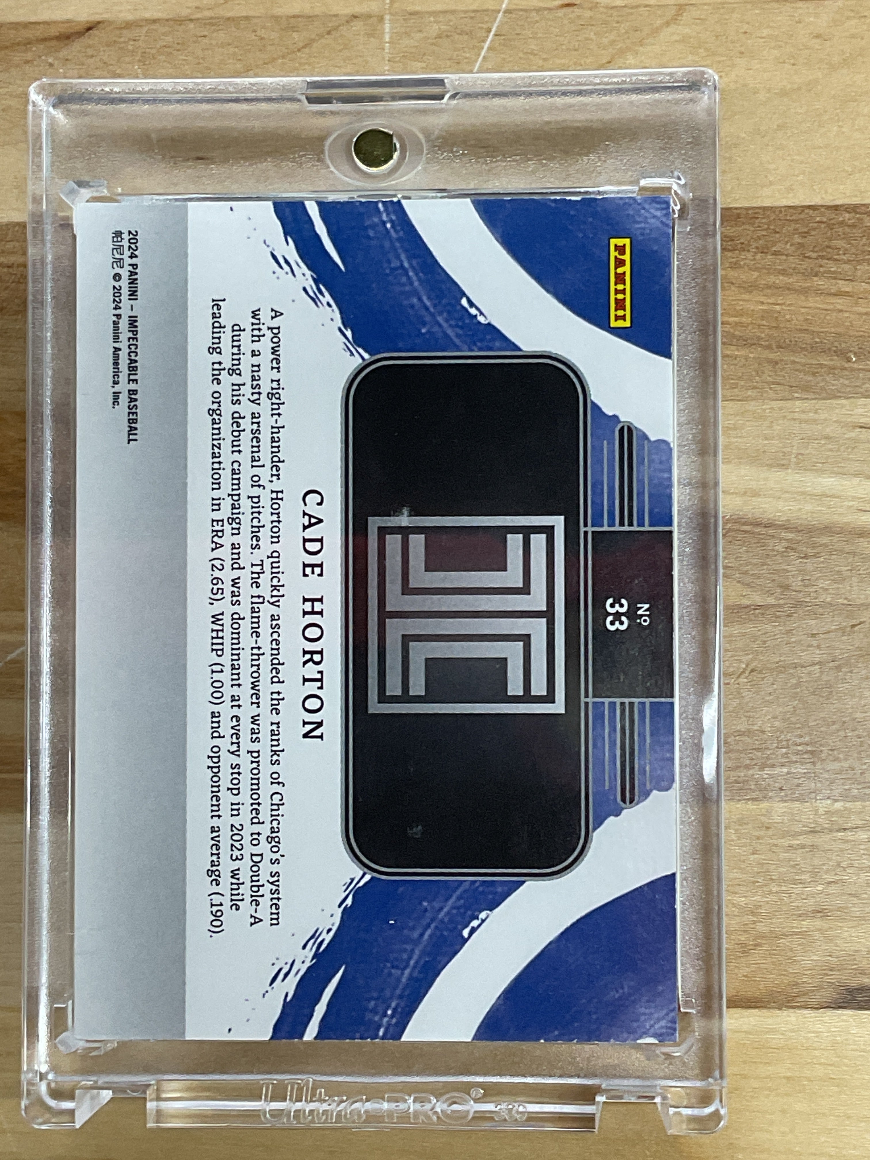 2024 Panini Impeccable Cade Horton Bar /25 Cubs