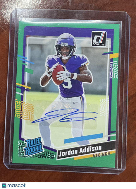 2024 Donruss Jordan Addison Green Auto