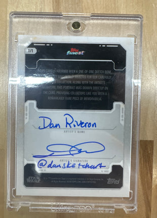 Don Riveron Topps Finest Sketch Auto 1/1 @Dansketchart