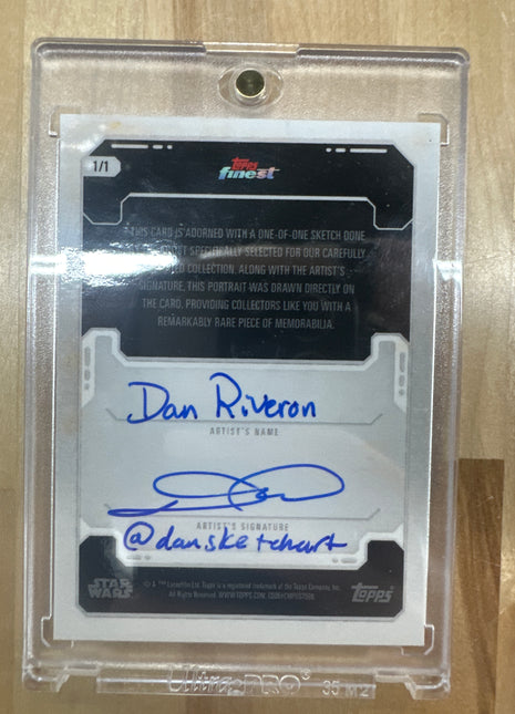 Don Riveron Topps Finest Sketch Auto 1/1 @Dansketchart