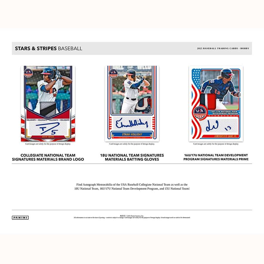 2025 USA STARS & STRIPES BASEBALL HOBBY BOX