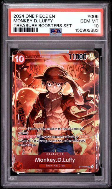 2024 ONE PIECE PROMOS TREASURE BOOSTERS SET #006 MONKEY D. LUFFY PSA 10 883