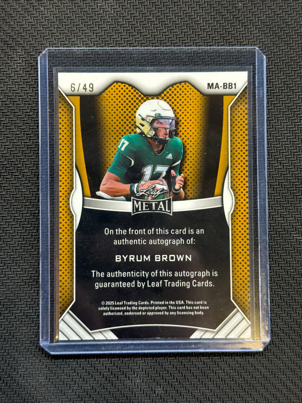2025 Leaf Metal Byrum Brown Auto /49 Auburn
