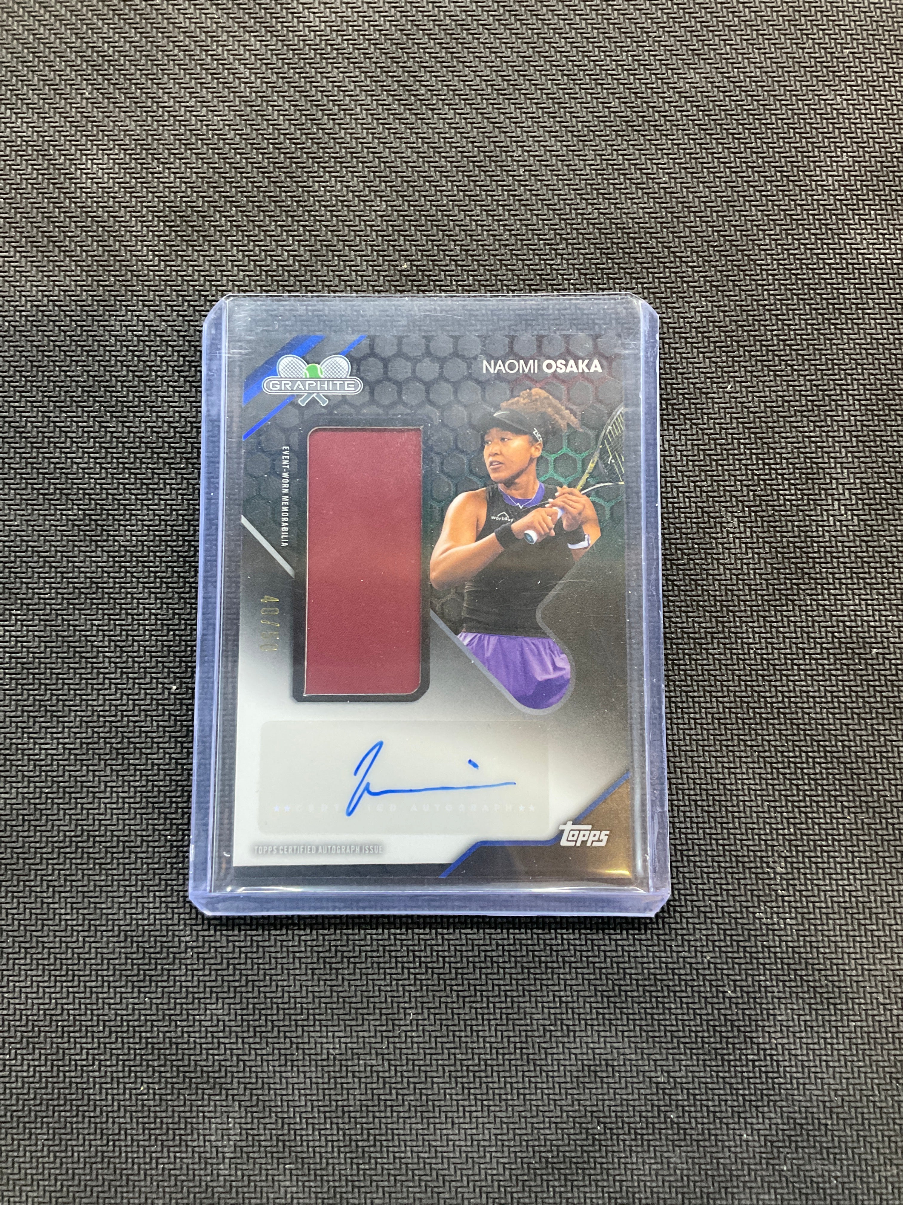 2026 Topps Graphite Naomi Osaka Patch Auto /50 Tennis