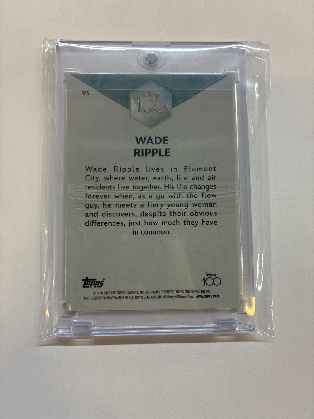 2023 Topps Chrome Disney 100 Wade Ripple Purple Refractor /299