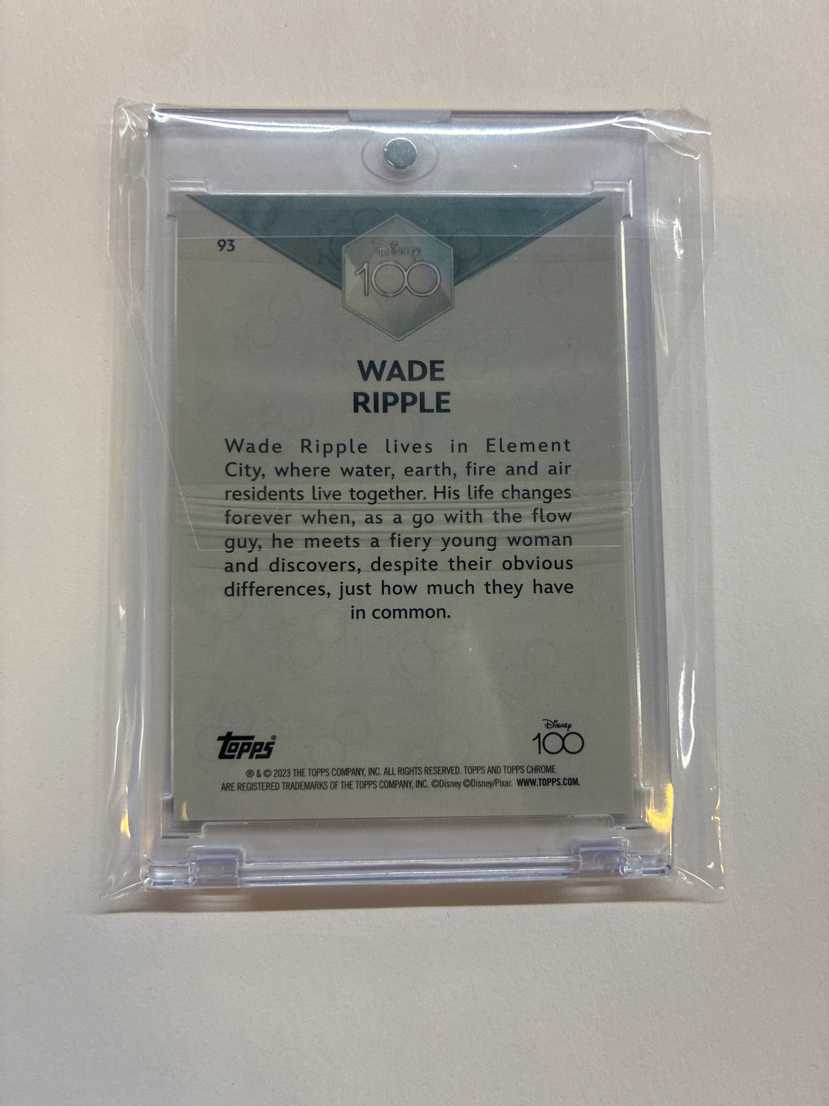 2023 Topps Chrome Disney 100 Wade Ripple Purple Refractor /299