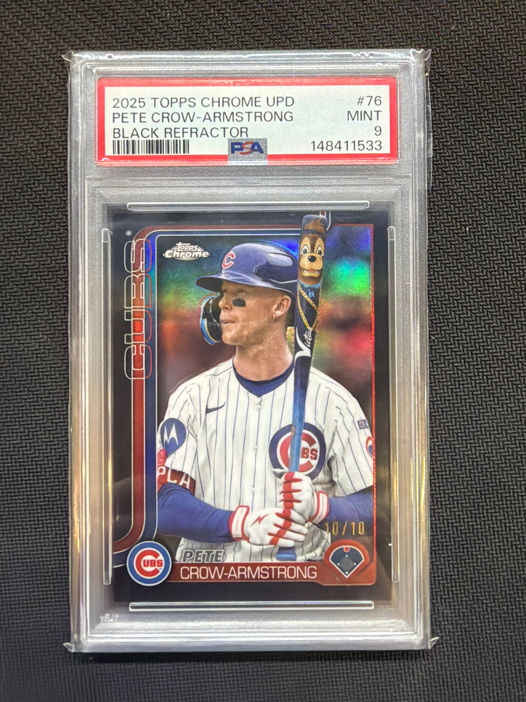 2025 Topps Chrome Update Pete Crow-Armstrong Black /10 PSA 9