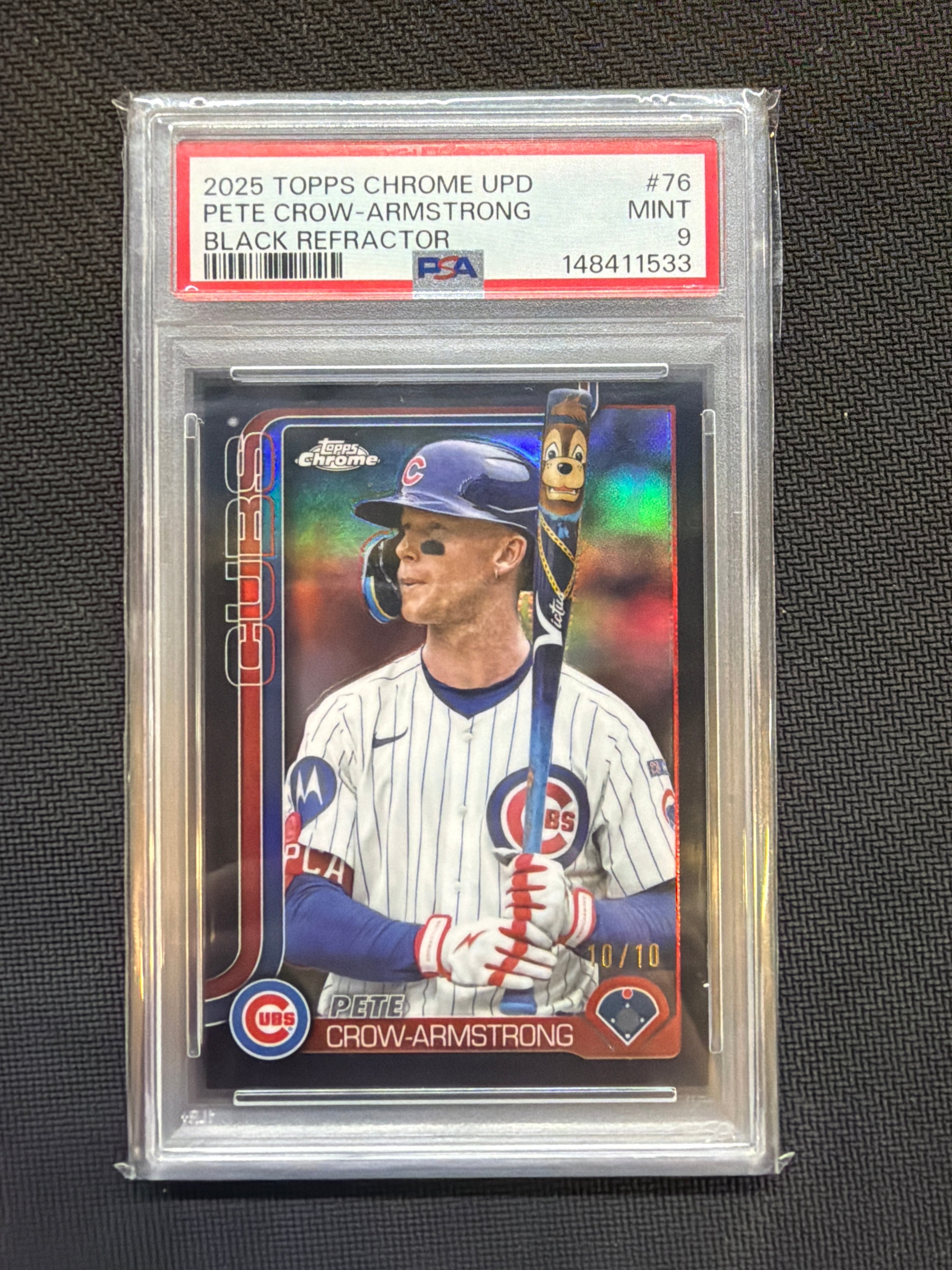 2025 Topps Chrome Update Pete Crow-Armstrong Black /10 PSA 9