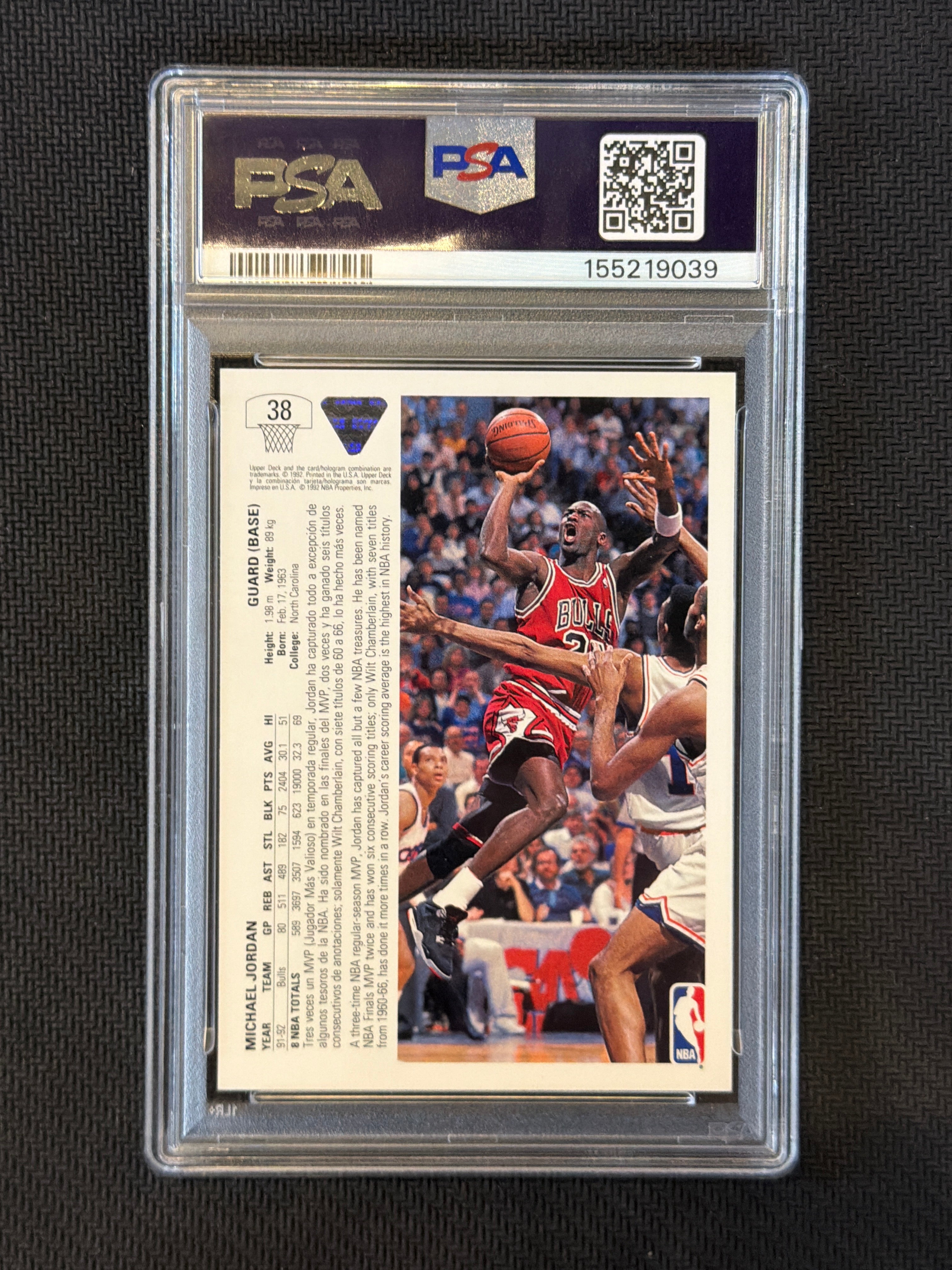 1991 Upper Deck International Michael Jordan Italian PSA 10 Bulls