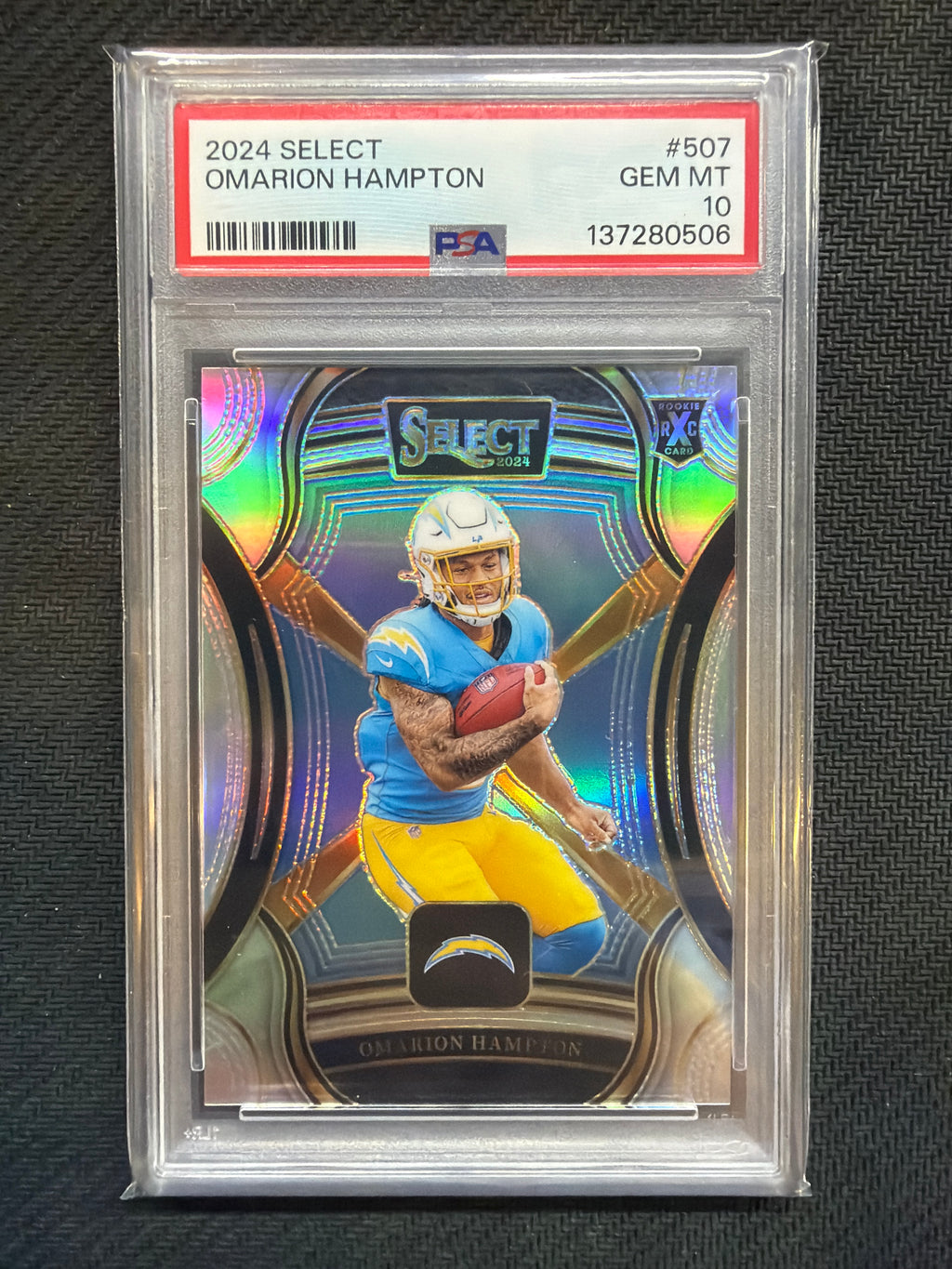 2024 Panini Select XRC Omarion Hampton #507 Rookie PSA 10 506