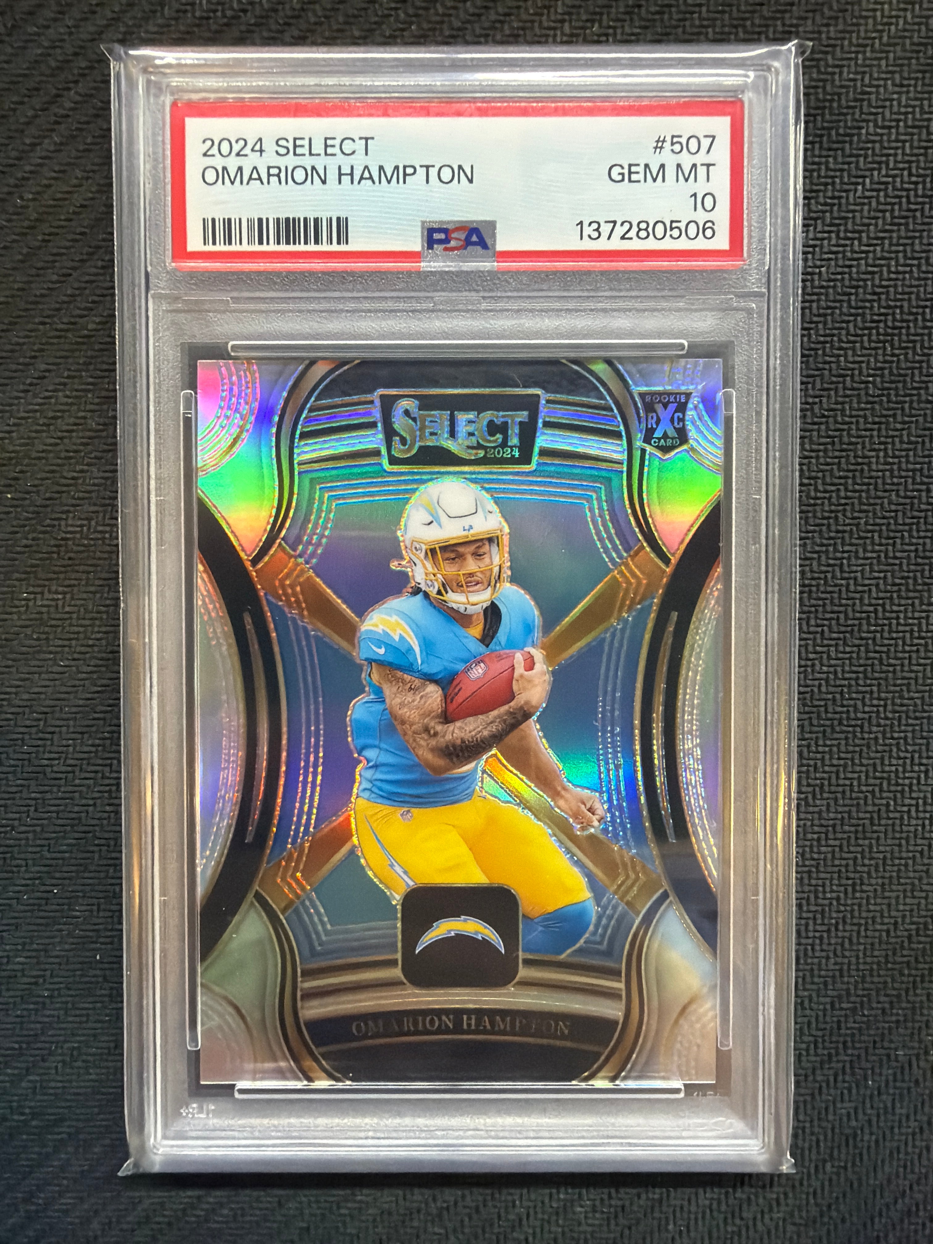 2024 Panini Select XRC Omarion Hampton #507 Rookie PSA 10 506