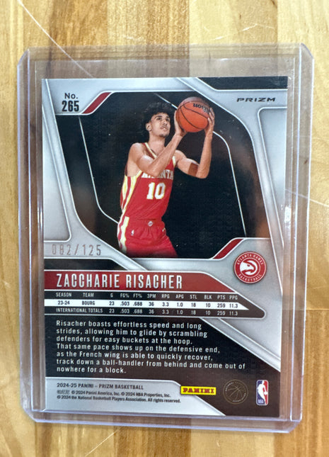 2025 Prizm Zaccharie Risacher /125 Rookie Orange