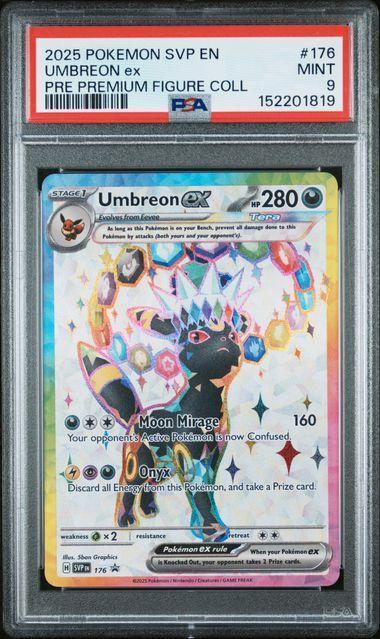 2025 Pokemon Prismatic Premium Figure Collection Promo Umbreon ex 176 PSA 9