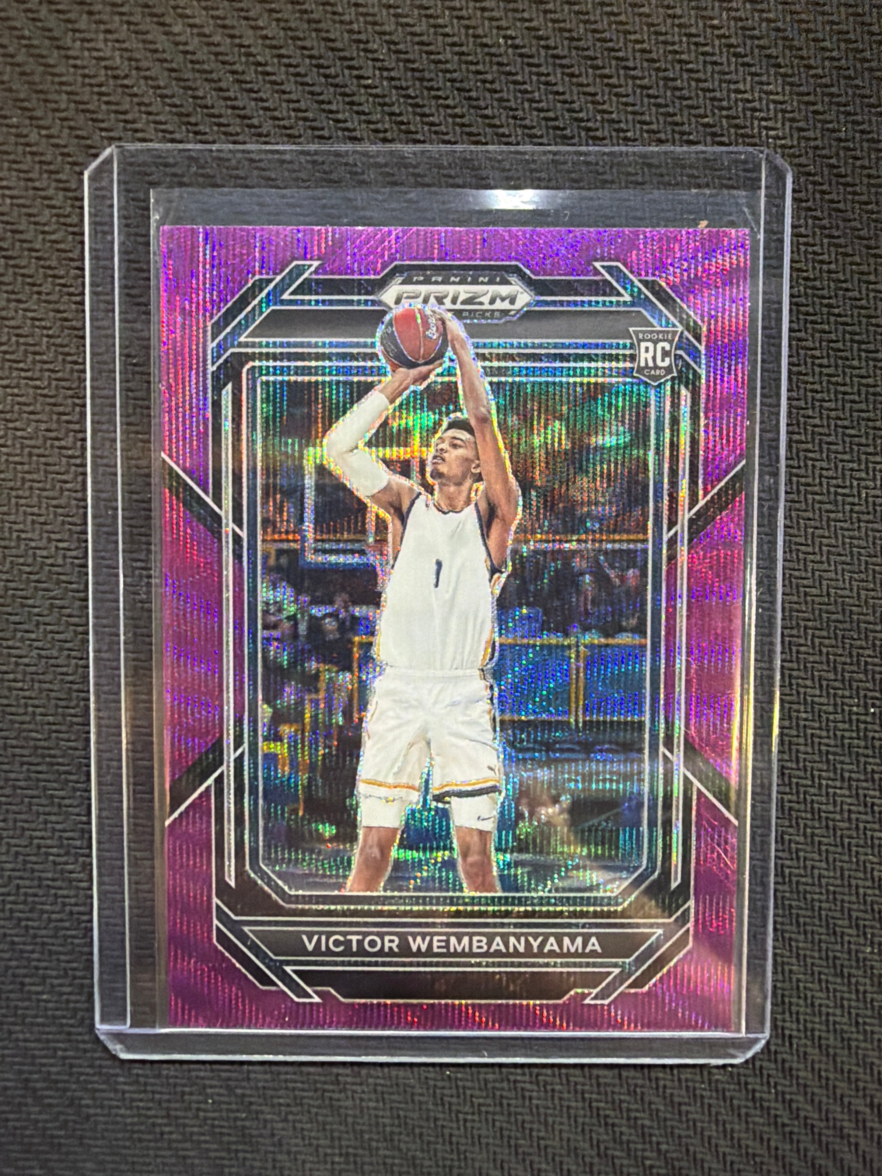 2023 Prizm Draft Picks Victor Wembanyama Purple Wave Rookie Spurs
