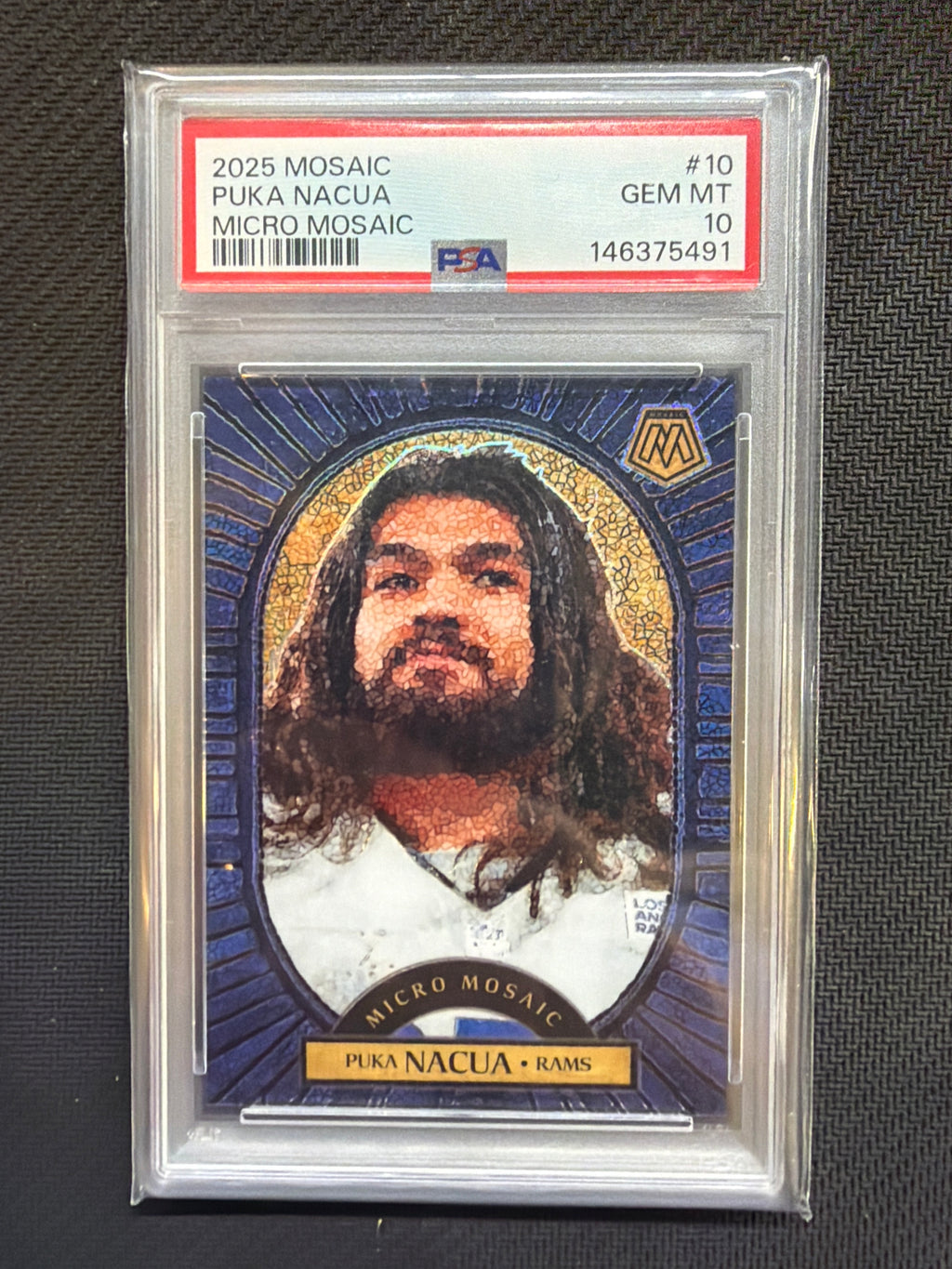 2025 Mosaic Puka Nacua Micro Mosaic #10 PSA 10 Rams 491