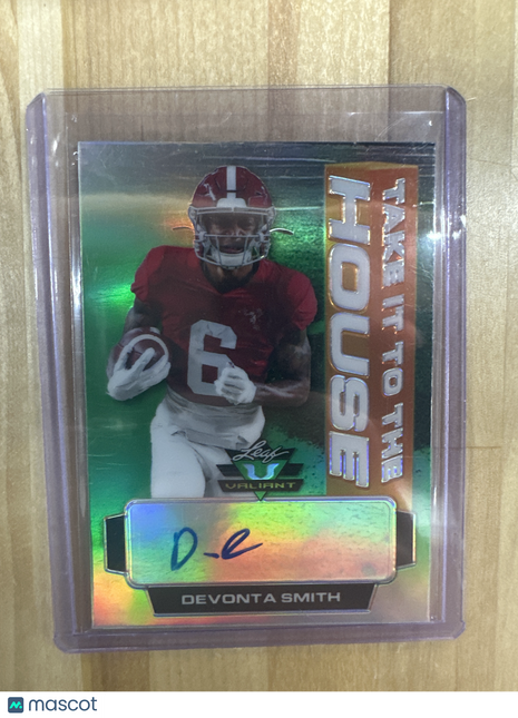 2021 Leaf Valiant Devonta Smith Take it to the House Rookie Auto /99