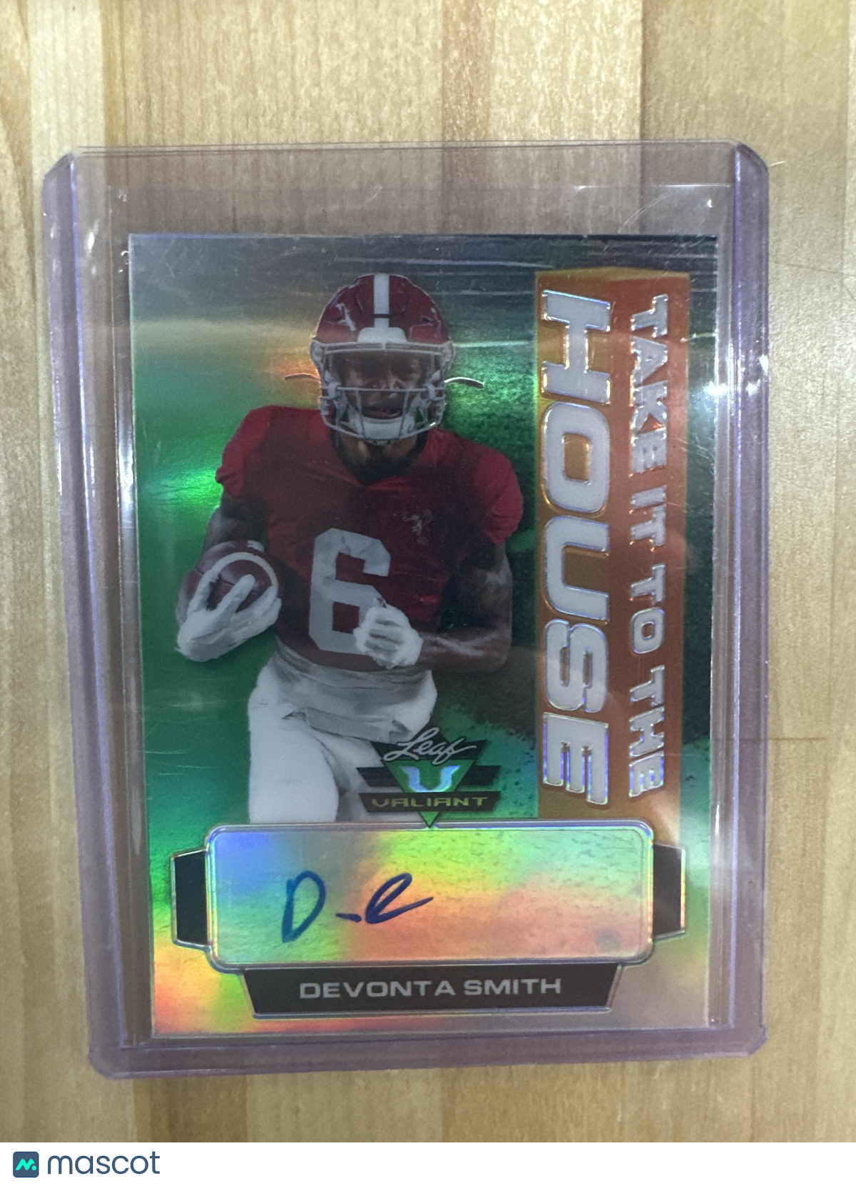 2021 Leaf Valiant Devonta Smith Take it to the House Rookie Auto /99