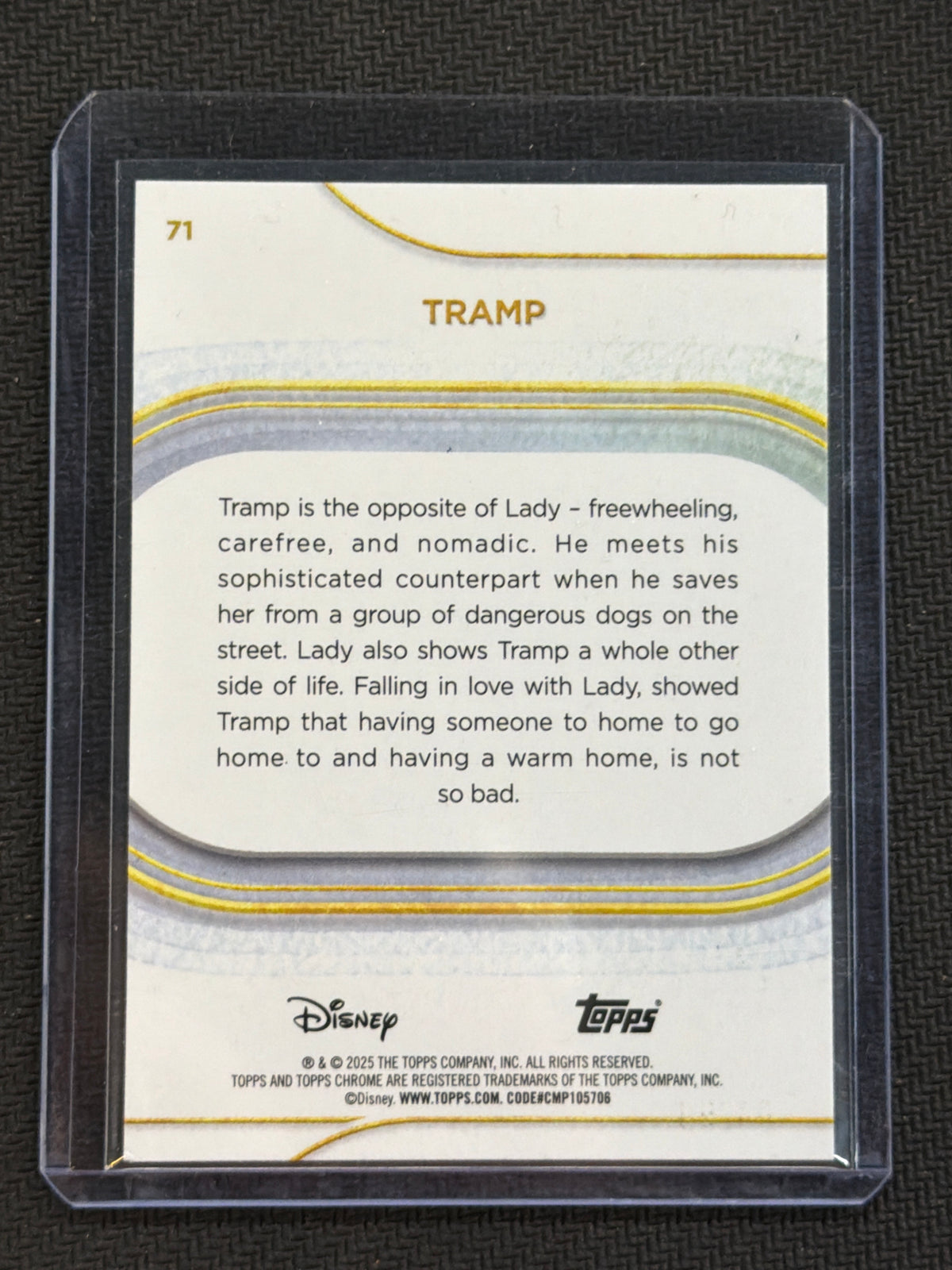 2025 Topps Chrome Disney Sapphire Lady & The Tramp Green /99