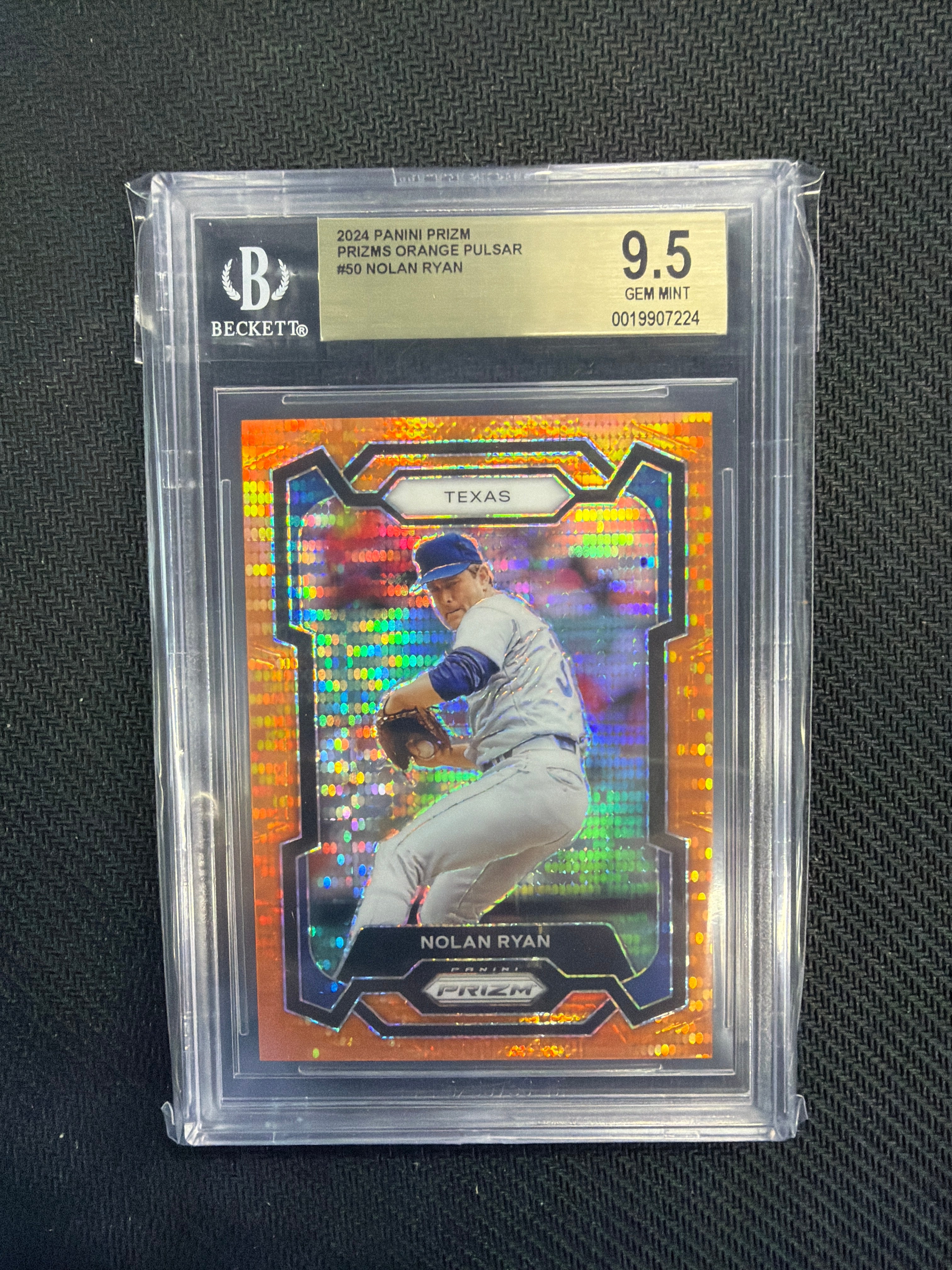 2024 Prizm Nolan Ryan Orange Pulsar /399 BGS 9.5
