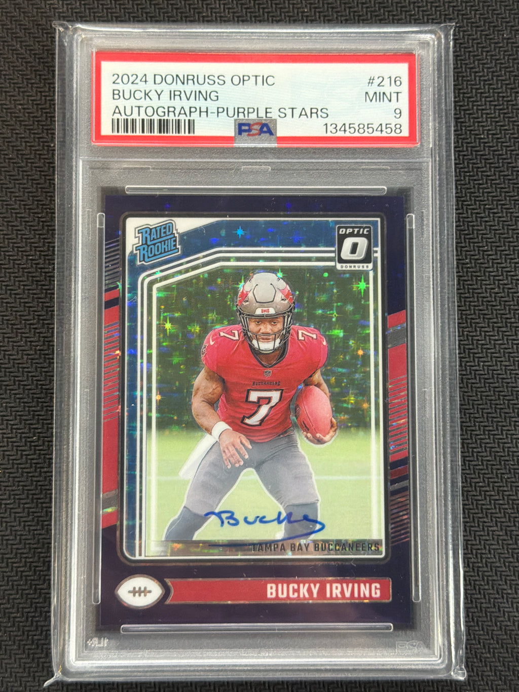 2024 Donruss Optic Bucky Irving Purple Stars Auto /42 PSA 9 458