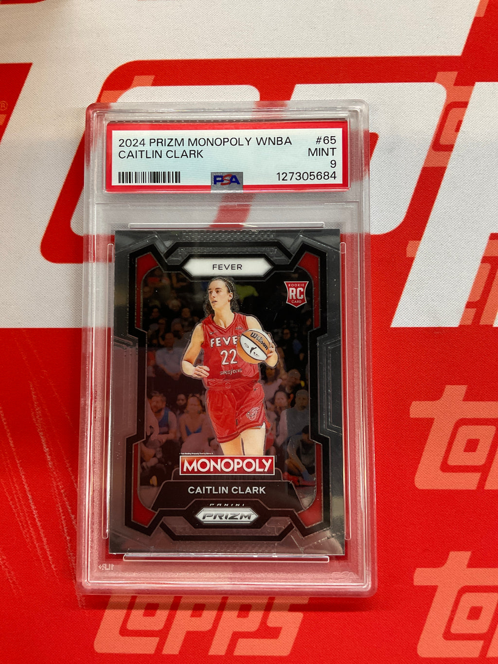 2024 Prizm WNBA Monopoly Caitlin Clark Rookie PSA 9 684