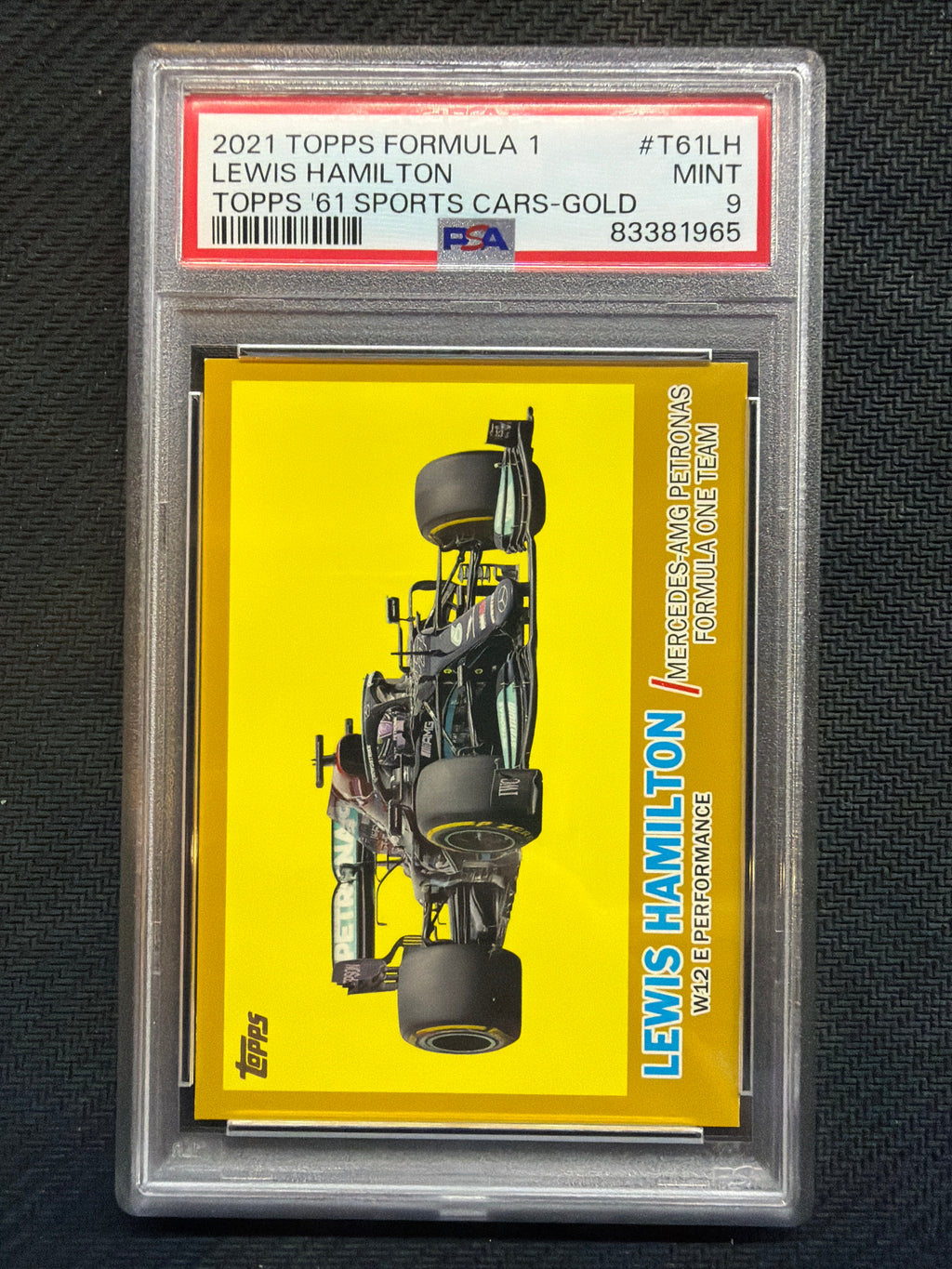 2021 Topps F1 Lewis Hamilton '61 Gold /50 PSA 9 Mercedes 965