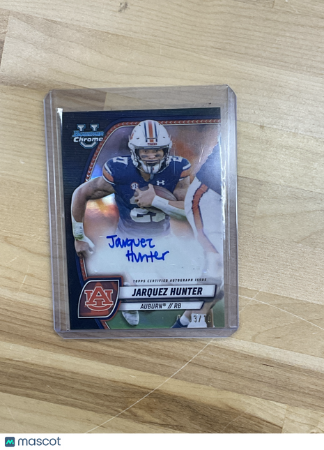 2024 Bowman U Jarquez Hunter Black Auto /10 Auburn