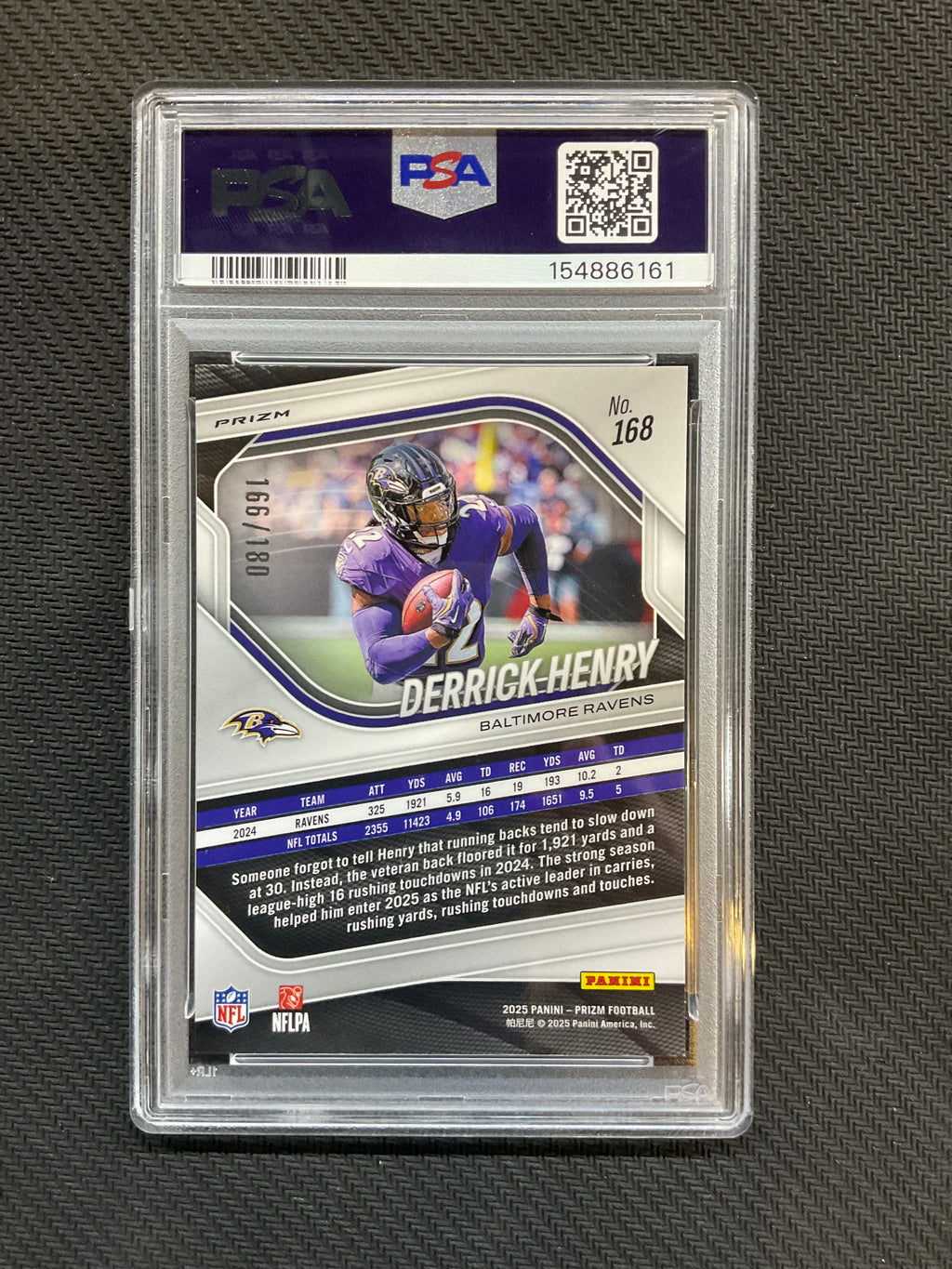 2025 Prizm Derrick Henry Pigskin Prizm /180 PSA 9
