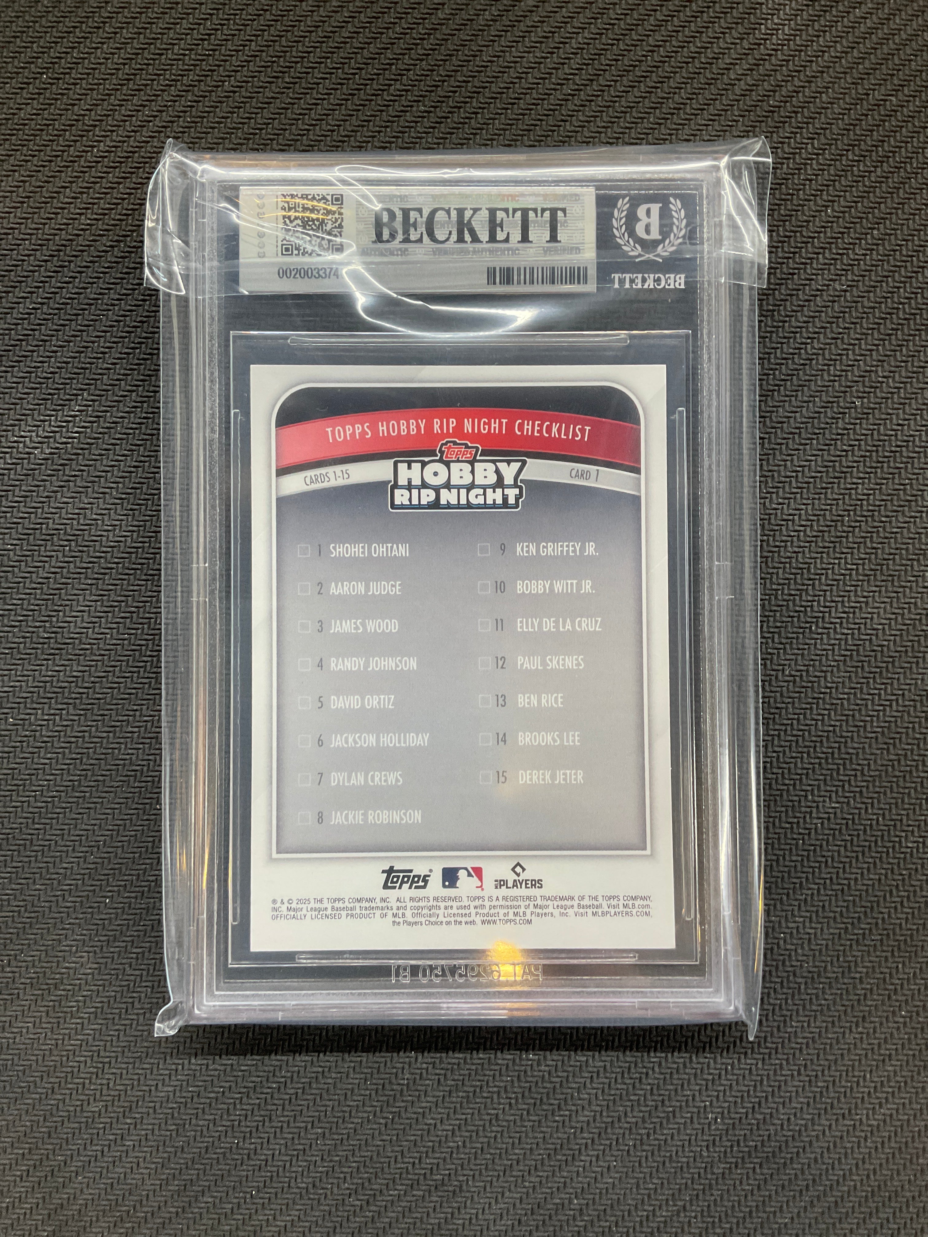 2025 Topps Shohei Ohtani Hobby Rip Night BGS 8.5