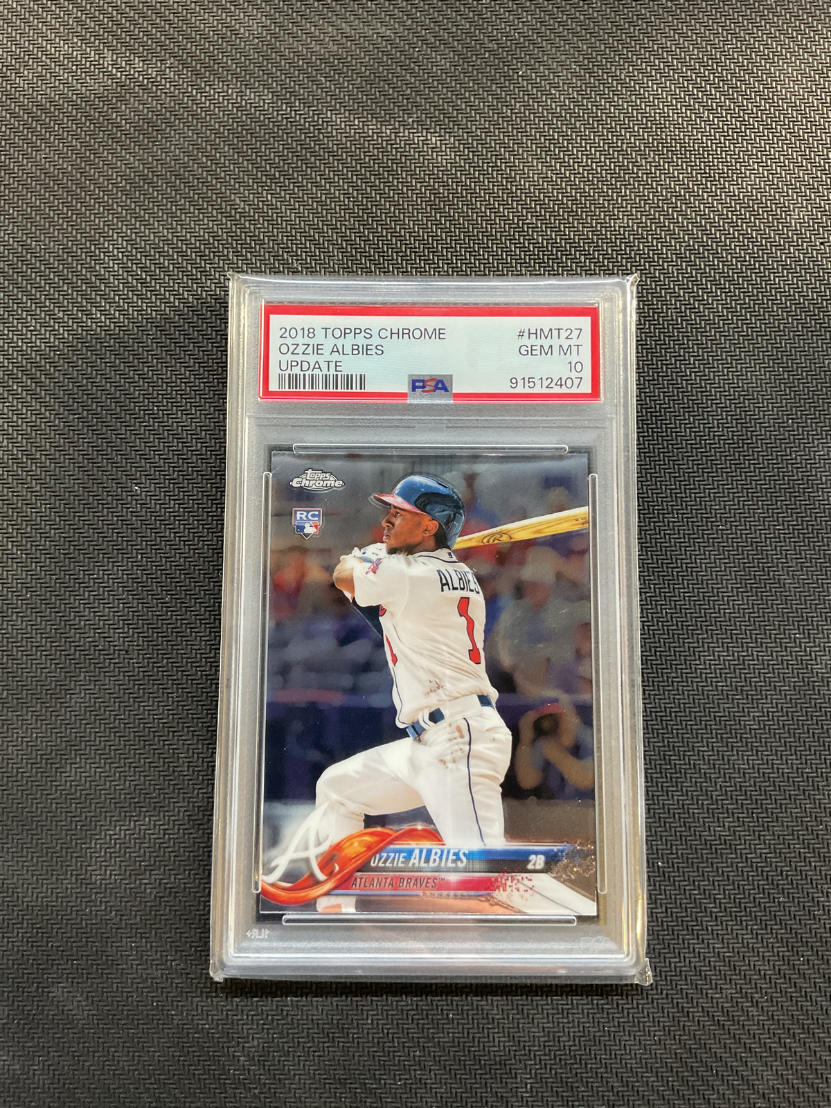 2018 Topps Chrome Update Ozzie Albies Rookie PSA 10 Braves