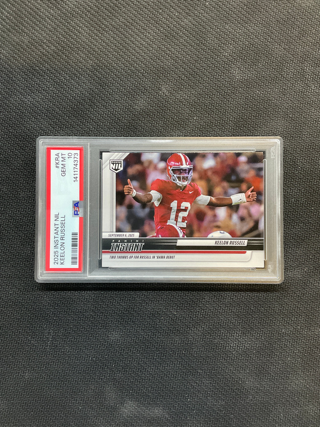 2025 Panini Instant NIL Keelon Russell Rookie PSA 10 Alabama 373