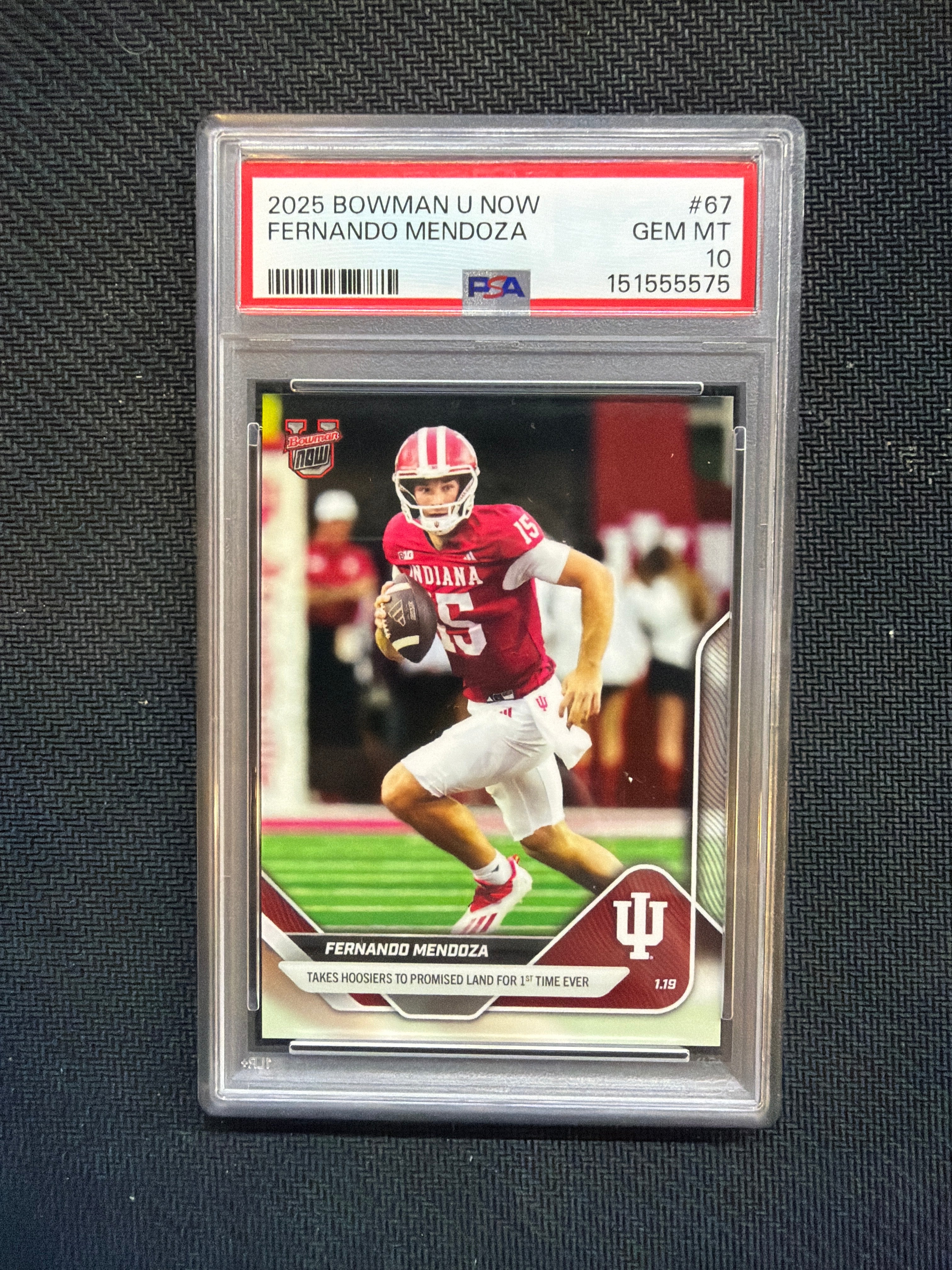 2025 Bowman U Now Fernando Mendoza Rookie #67 PSA 10 Indiana  575