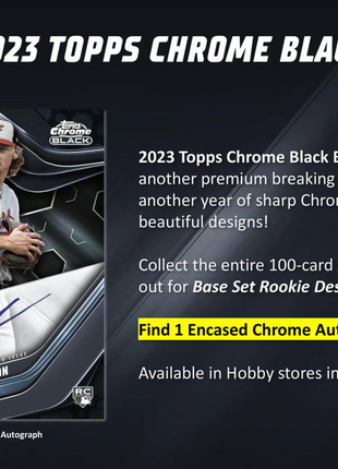 2023 Topps Chrome Black Baseball Box
