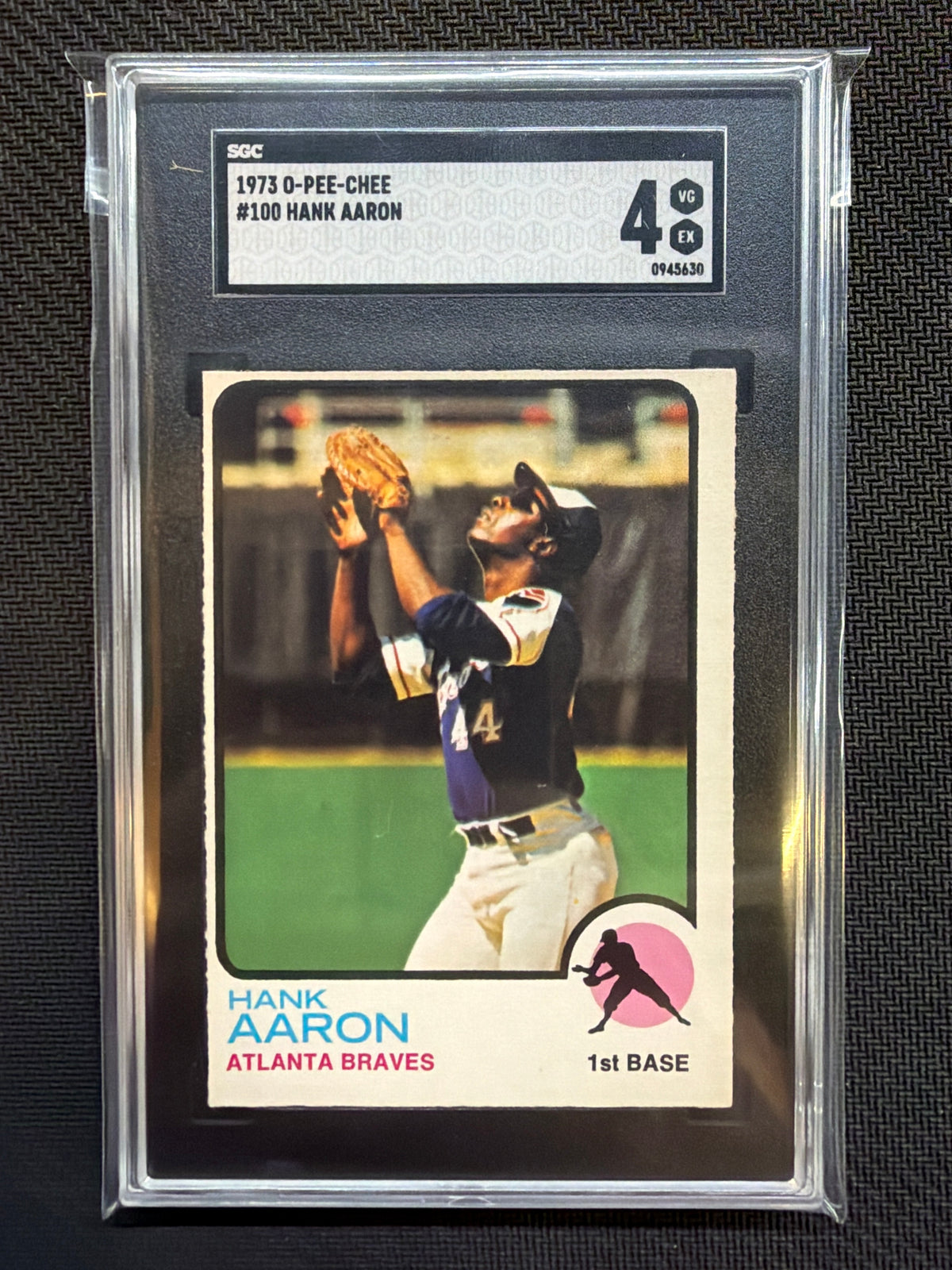 1973 Topps O-Pee-Chee #100 Hank Aaron SGC 4 Braves