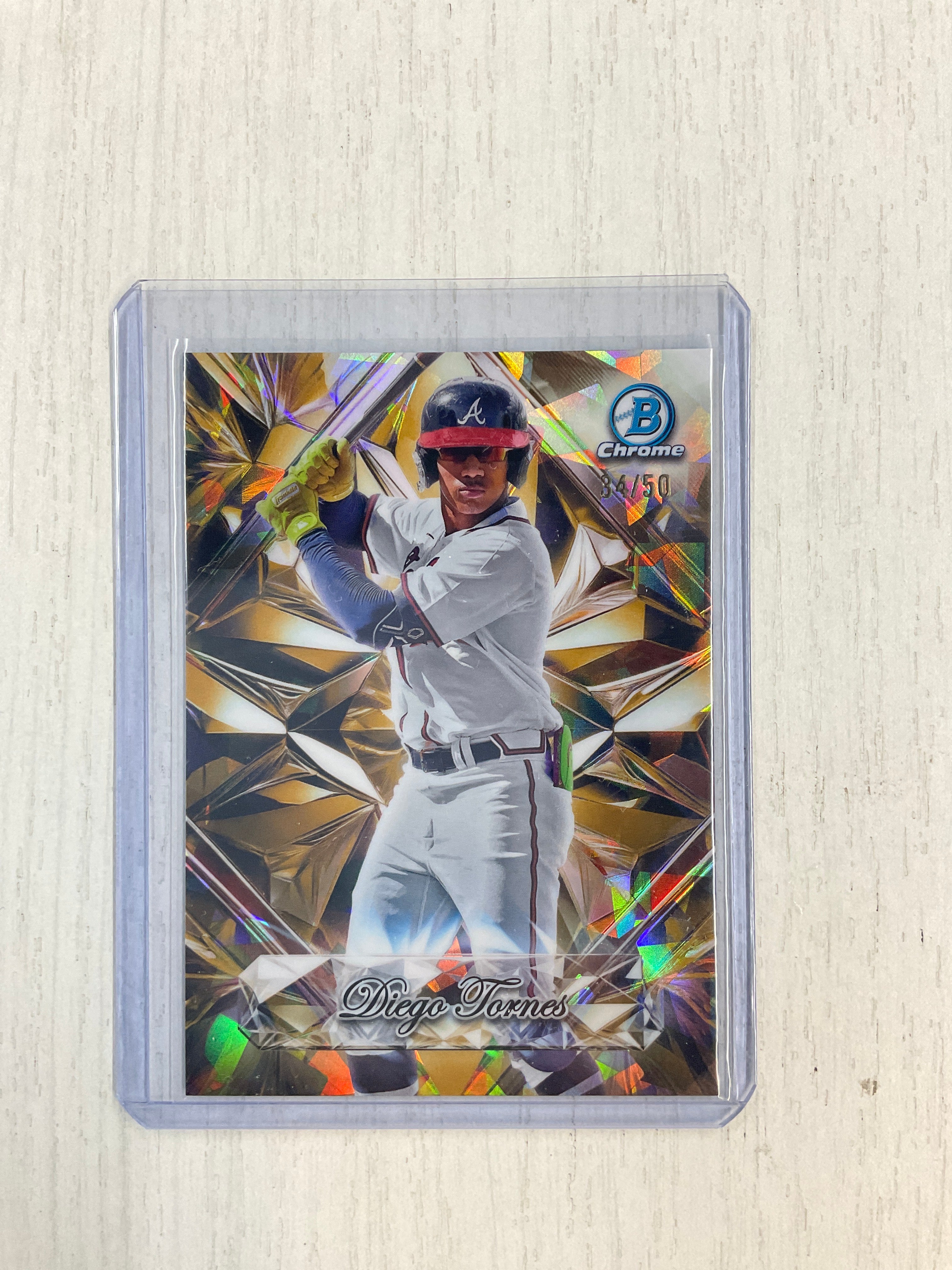 2025 Bowman Sapphire Diego Tornes Selections Gold /50 Braves