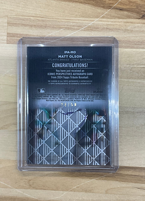 2024 Topps Tribute Matt Olson Auto Braves /50 Iconic