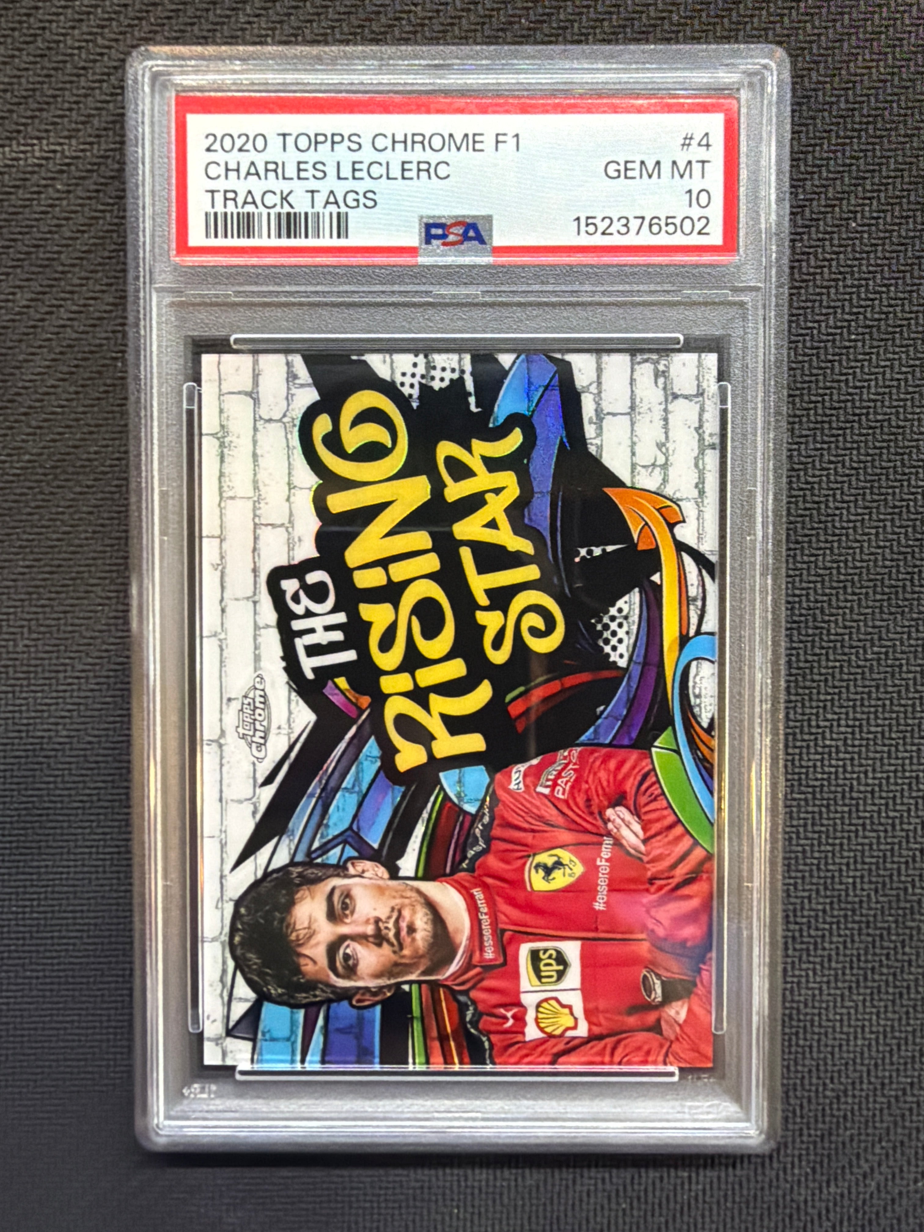 2020 Topps Chrome F1 Charles Leclerc Track Tags #4 PSA 10 Ferrari 502
