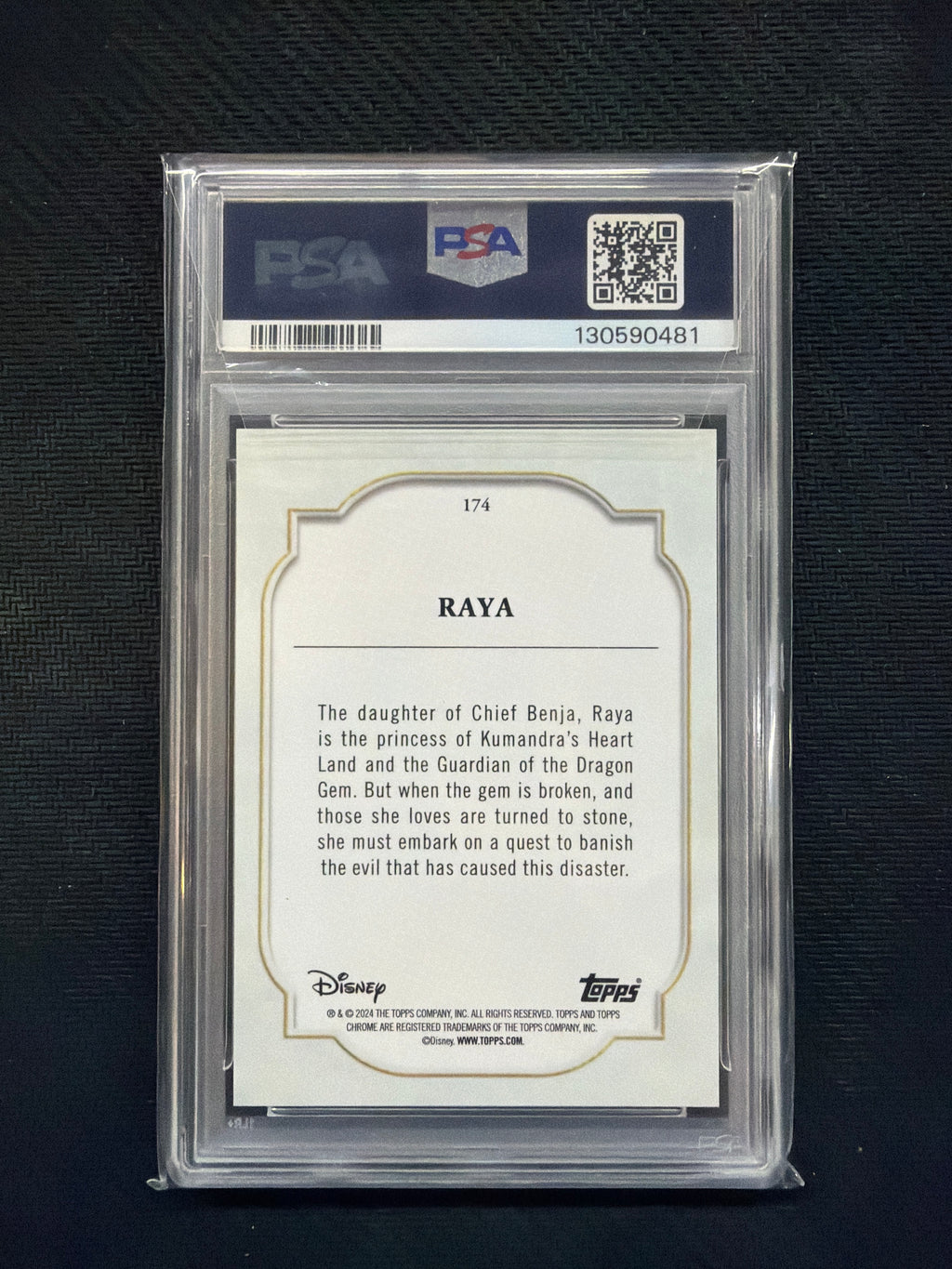 2024 Topps Chrome Disney Raya Gold Refractor /50 PSA 10 481