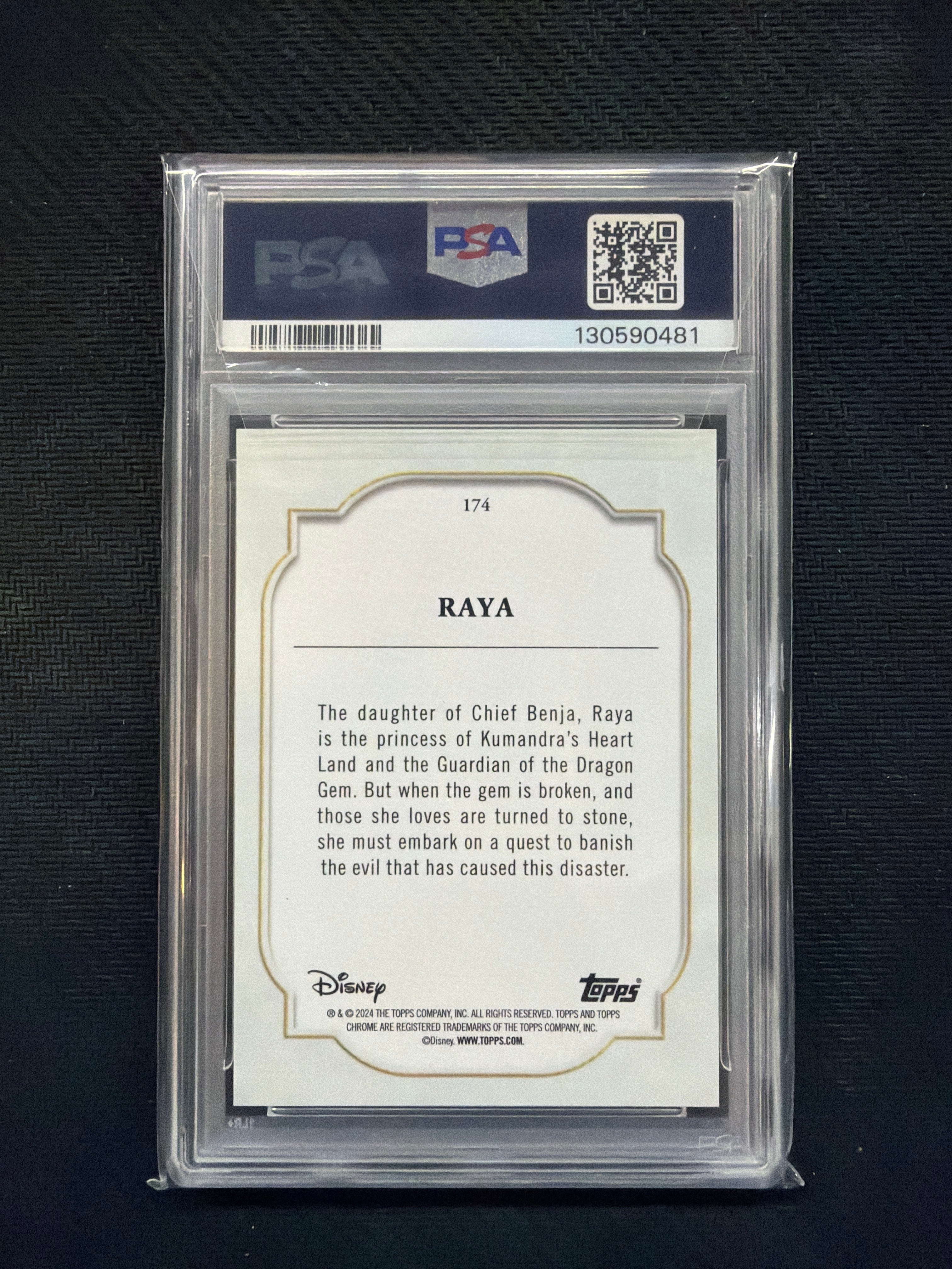 2024 Topps Chrome Disney Raya Gold Refractor /50 PSA 10 481