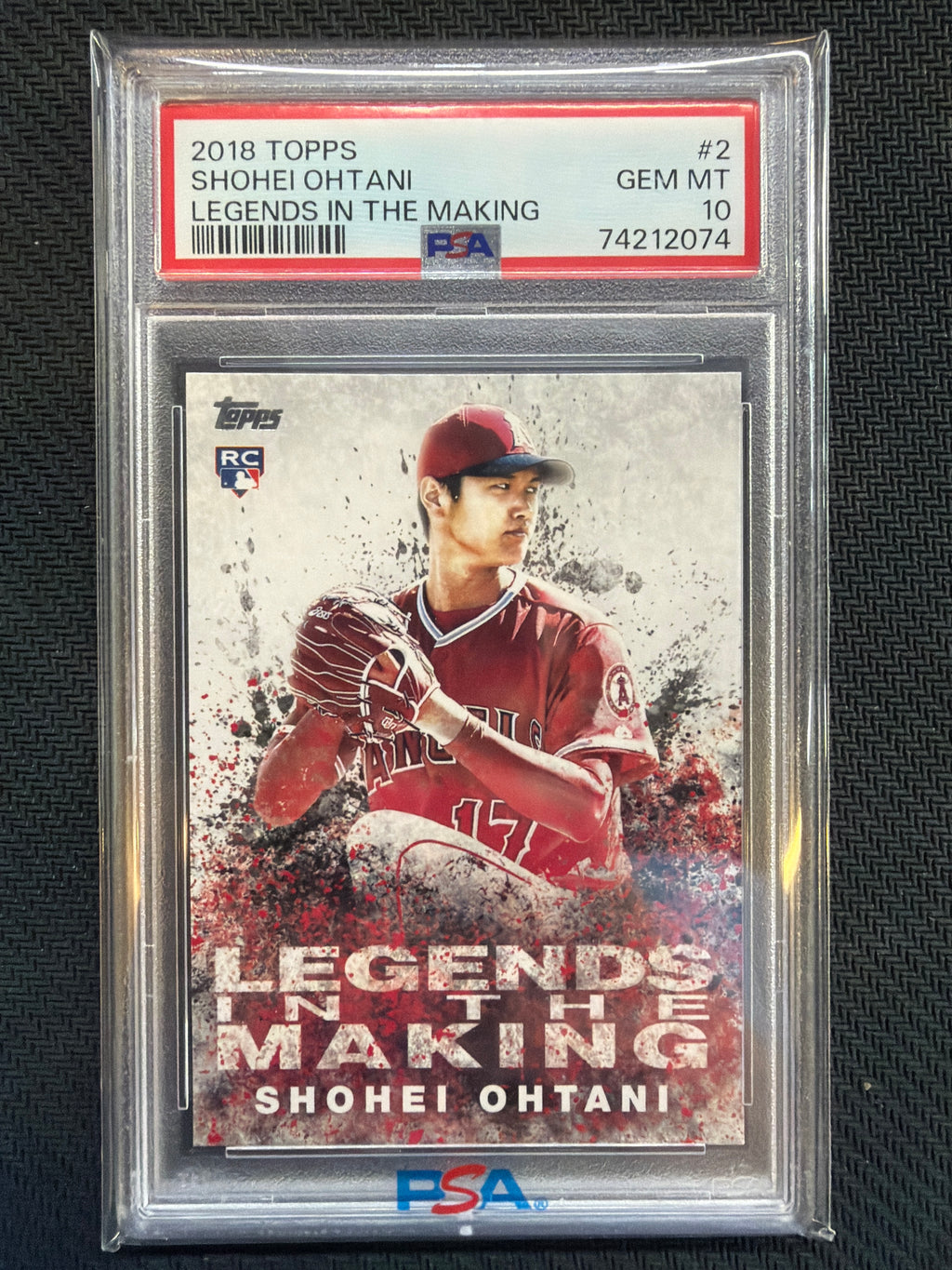 2018 Topps Shohei Ohtani Legends In The Making #2 Rookie PSA 10 Angels