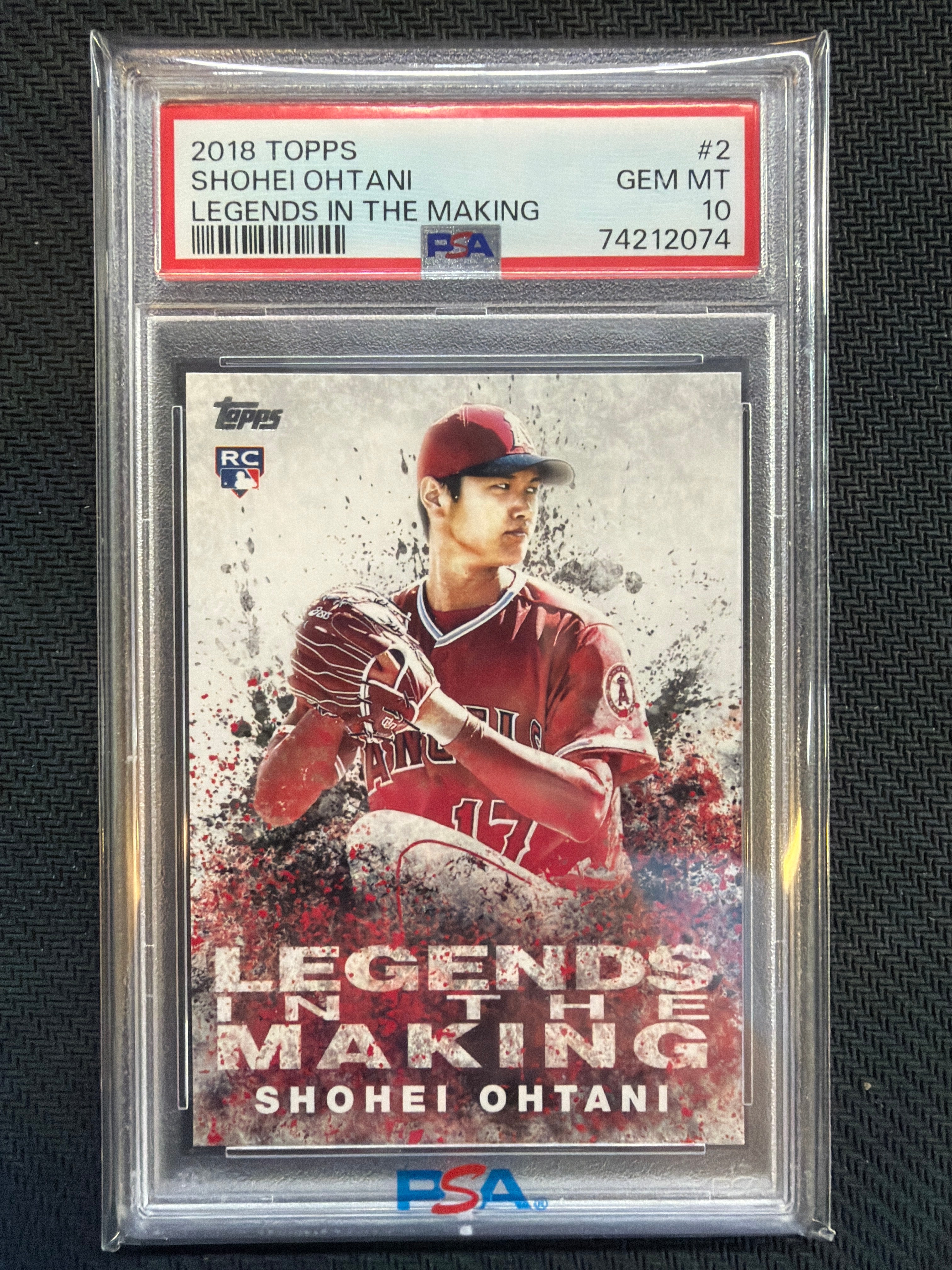 2018 Topps Shohei Ohtani Legends In The Making #2 Rookie PSA 10 Angels