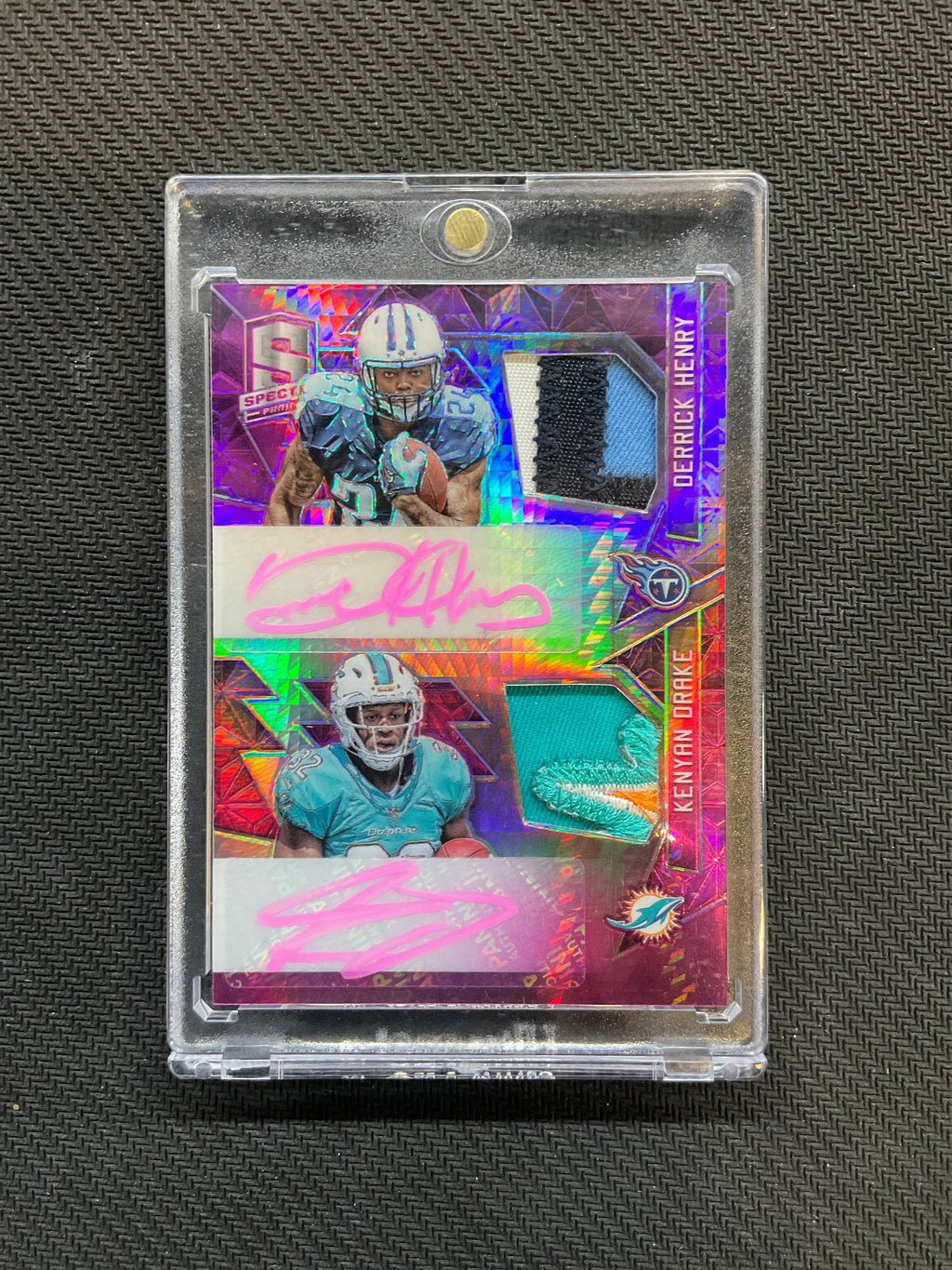2016 Spectra Derrick Henry Kenyan Drake Patch Auto /5 Alabama