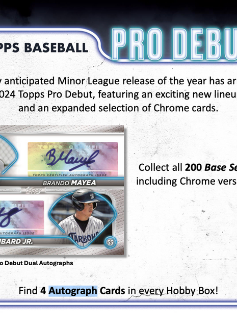 2024 Topps Pro Debut Hobby Box