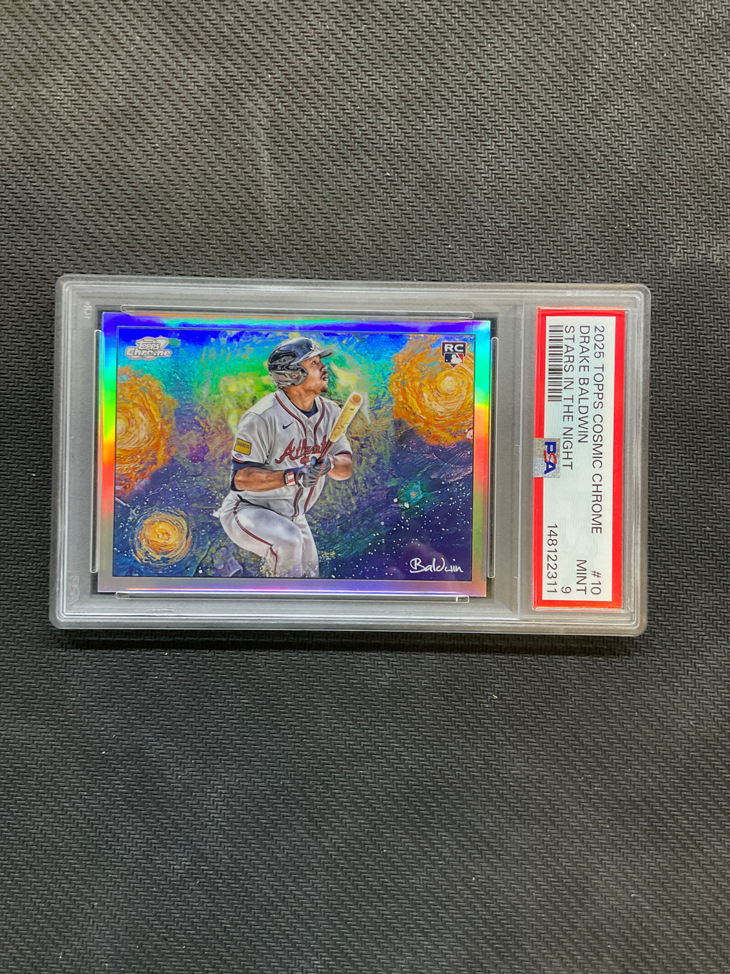 2025 Topps Chrome Cosmic Drake Baldwin Rookie Stars In The NIght PSA 9 Braves