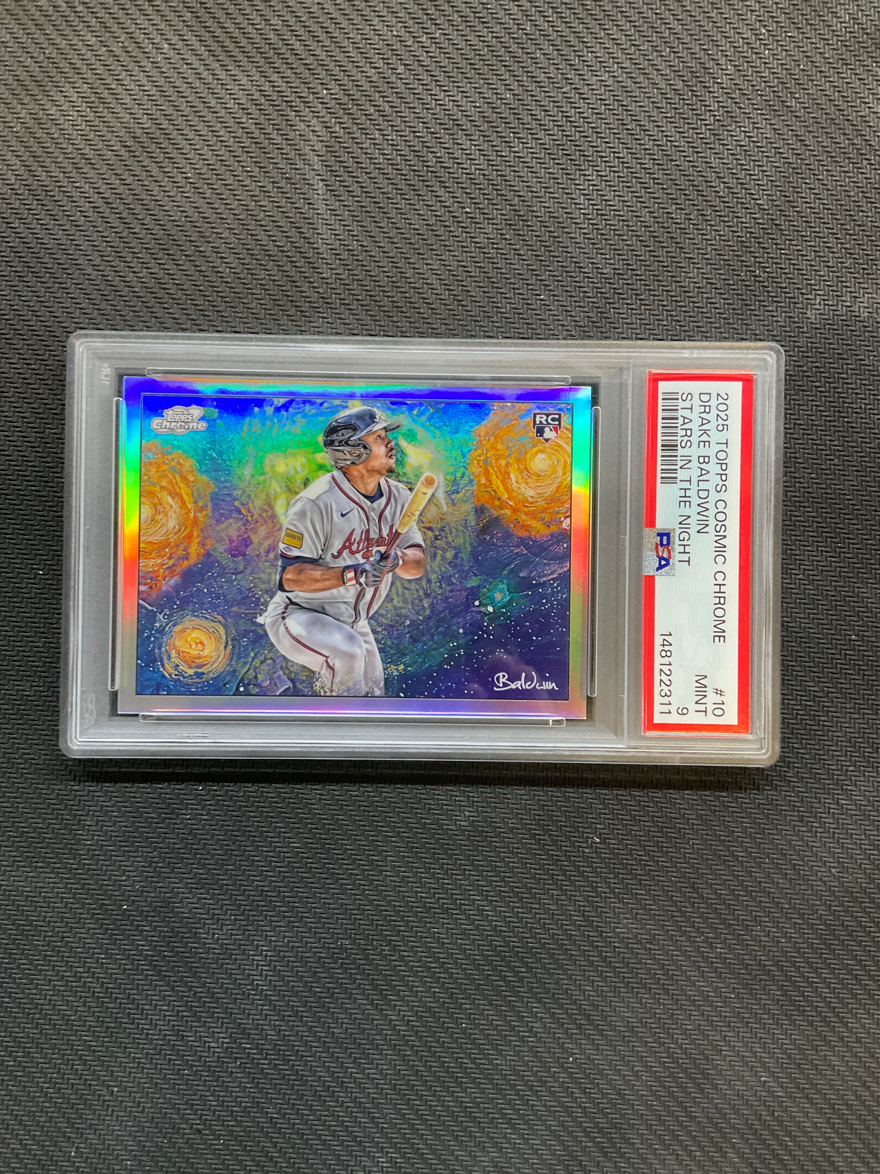 2025 Topps Chrome Cosmic Drake Baldwin Rookie Stars In The NIght PSA 9 Braves