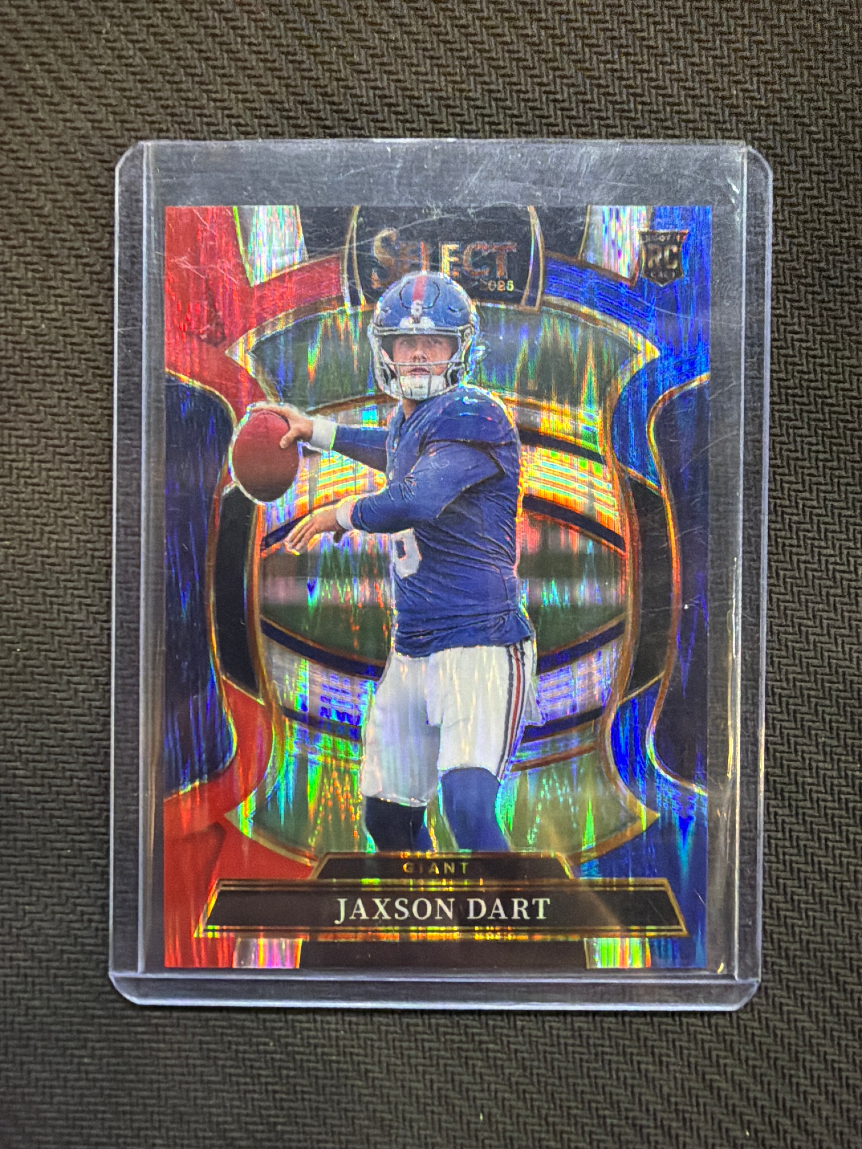2025 Panini Select Jaxson Dart Consourse Black Red Shock Giants